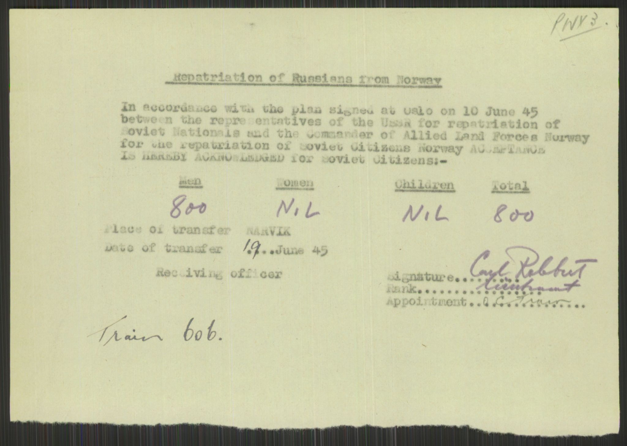 Flyktnings- og fangedirektoratet, Repatrieringskontoret, AV/RA-S-1681/D/Db/L0015: Displaced Persons (DPs) og sivile tyskere, 1945-1948, p. 457