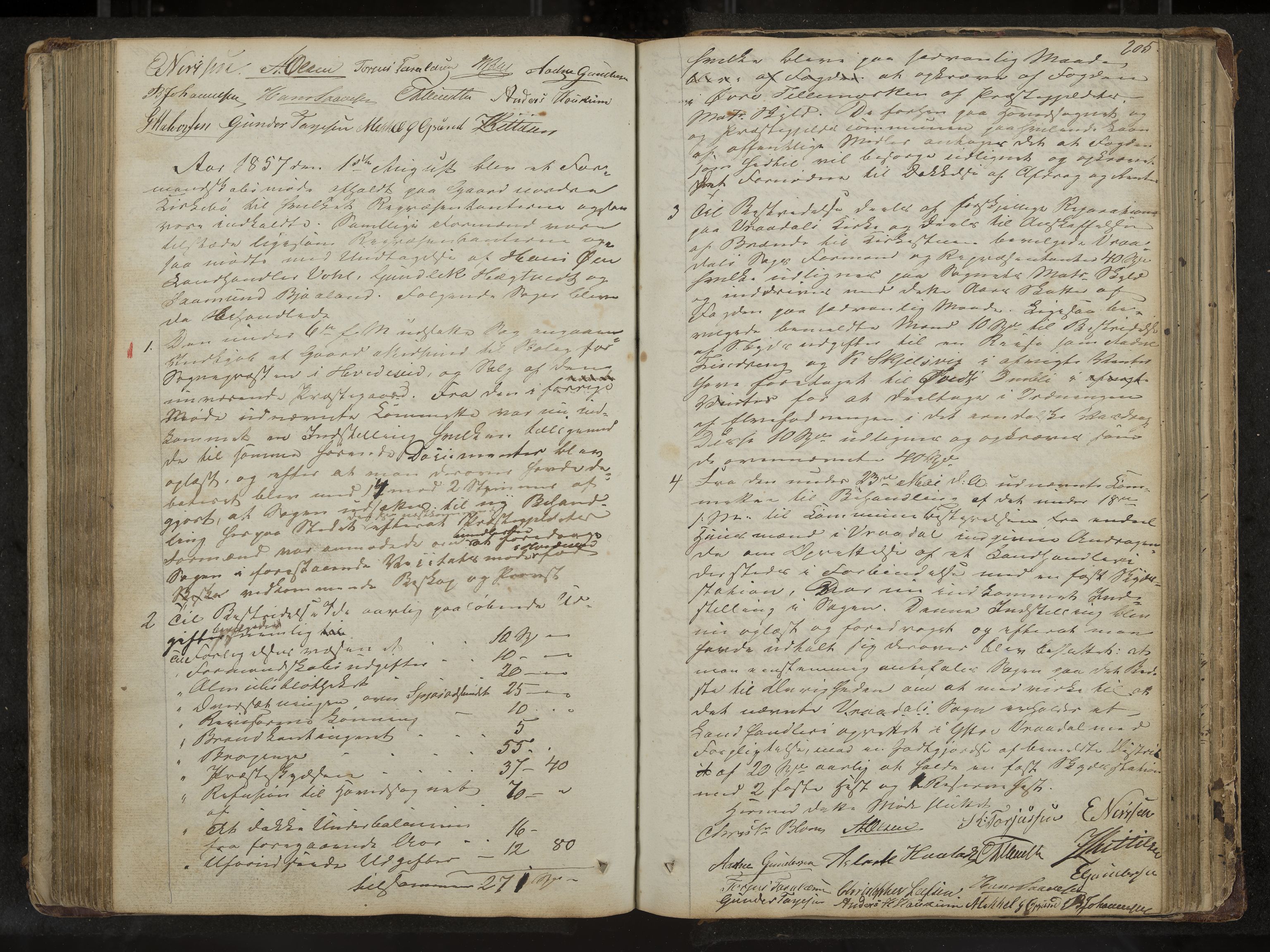 Kviteseid formannskap og sentraladministrasjon, IKAK/0829021/A/Aa/L0001: Møtebok med register, 1837-1866, p. 205