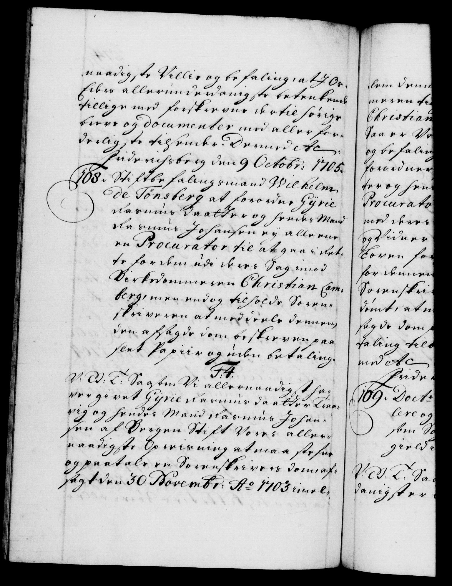Danske Kanselli 1572-1799, RA/EA-3023/F/Fc/Fca/Fcab/L0017: Norske tegnelser, 1704-1706, p. 274b