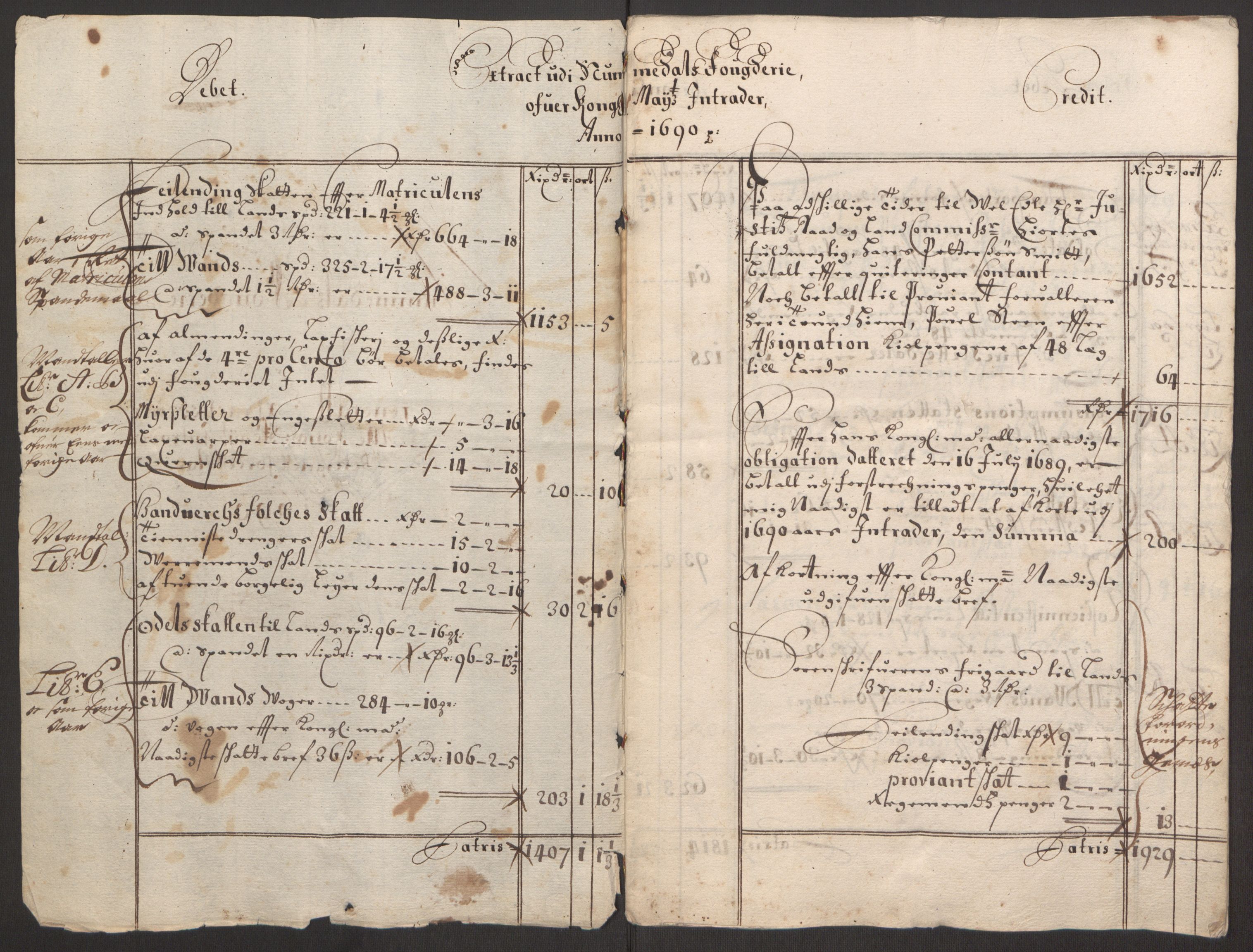 Rentekammeret inntil 1814, Reviderte regnskaper, Fogderegnskap, RA/EA-4092/R64/L4423: Fogderegnskap Namdal, 1690-1691, p. 4