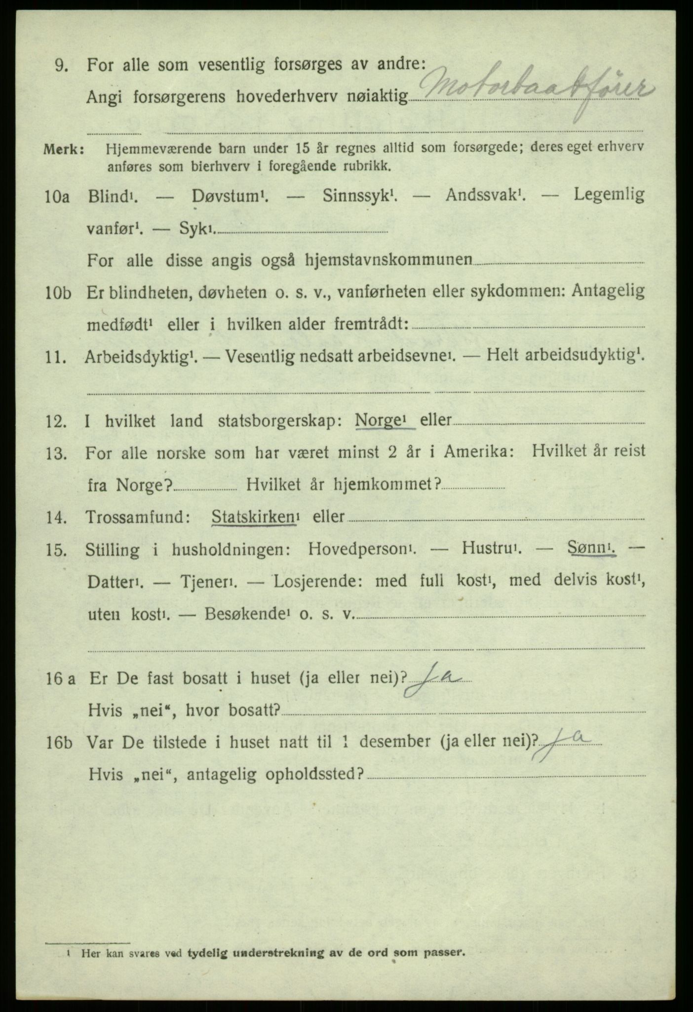 SAB, 1920 census for Os, 1920, p. 2929