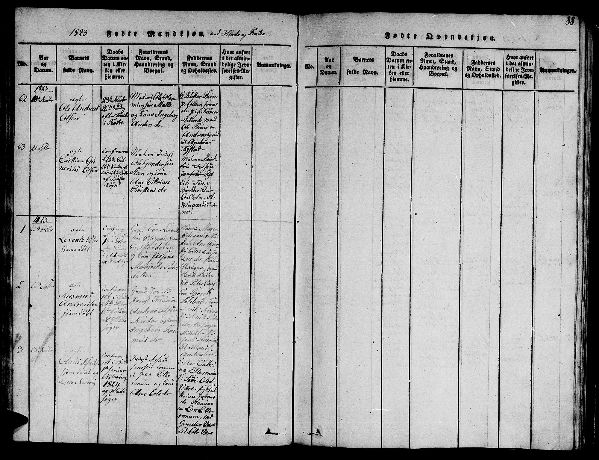 Ministerialprotokoller, klokkerbøker og fødselsregistre - Sør-Trøndelag, SAT/A-1456/606/L0307: Parish register (copy) no. 606C03, 1817-1824, p. 88