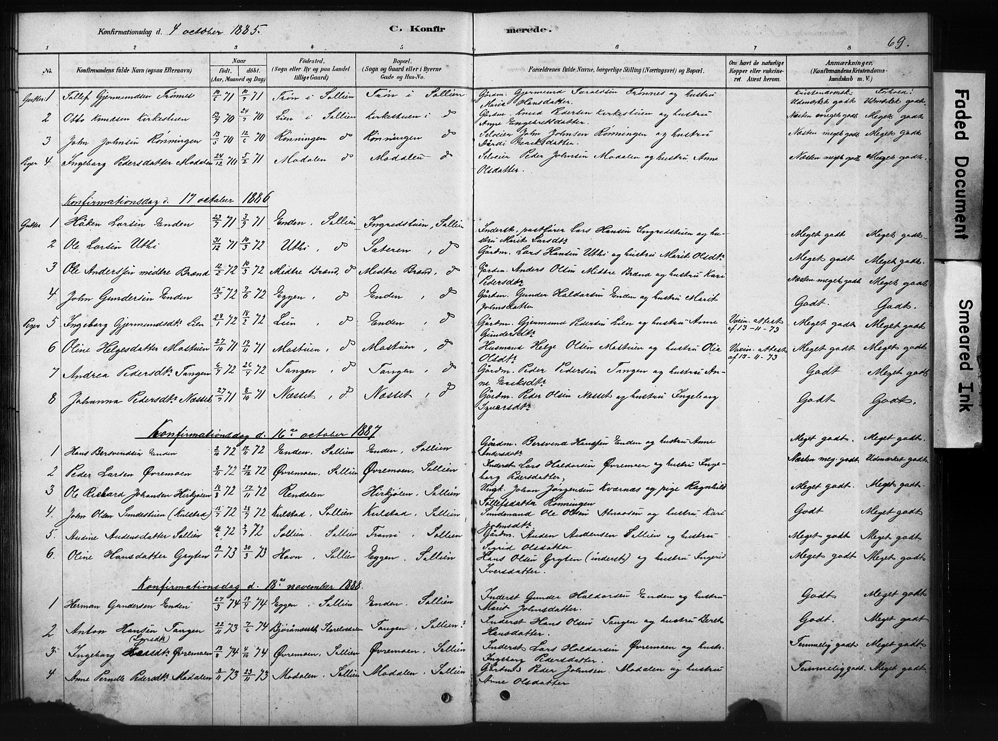 Sollia prestekontor, SAH/PREST-050/H/Ha/Hab/L0002: Parish register (copy) no. 2, 1880-1933, p. 69