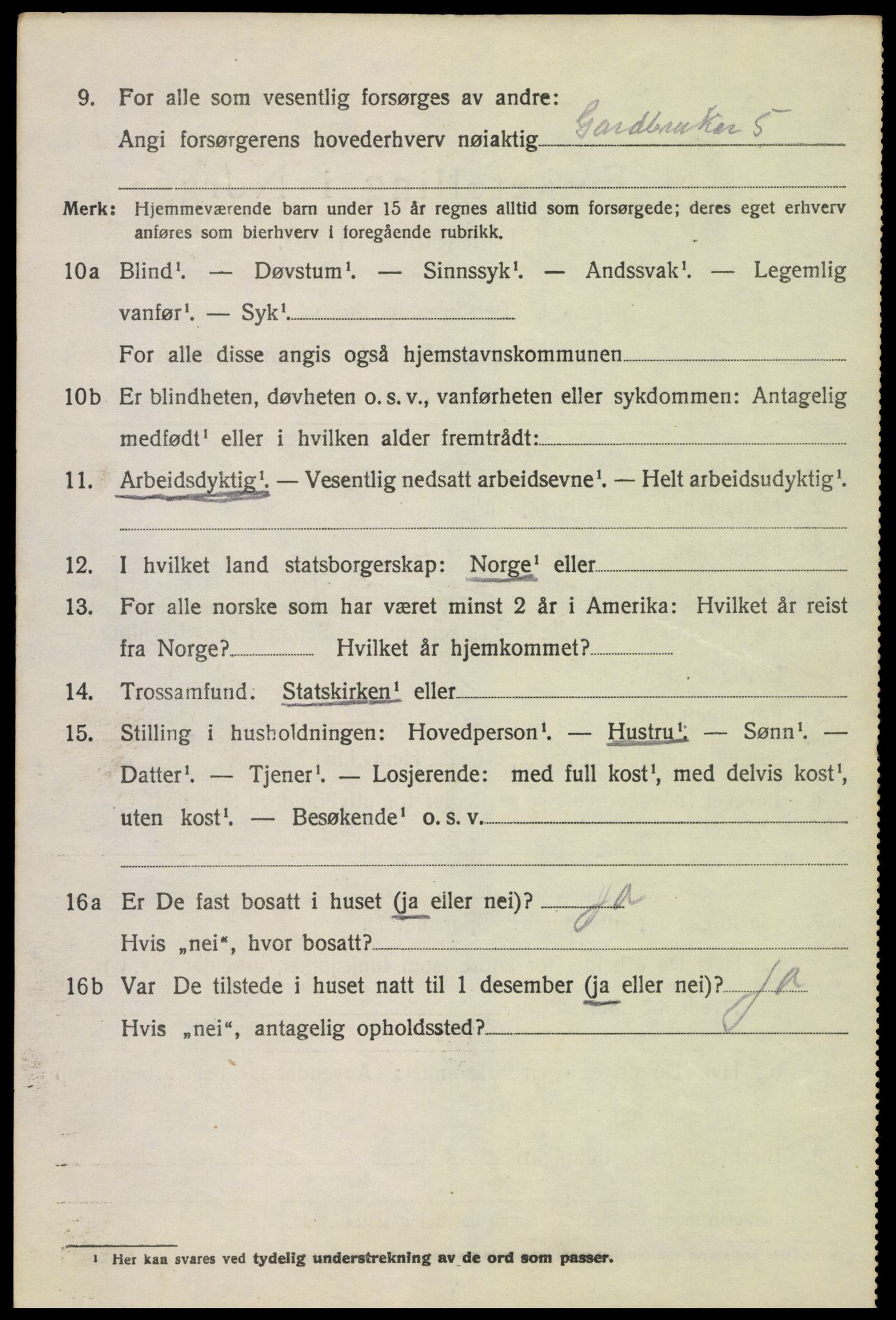 SAH, 1920 census for Sør-Fron, 1920, p. 1132