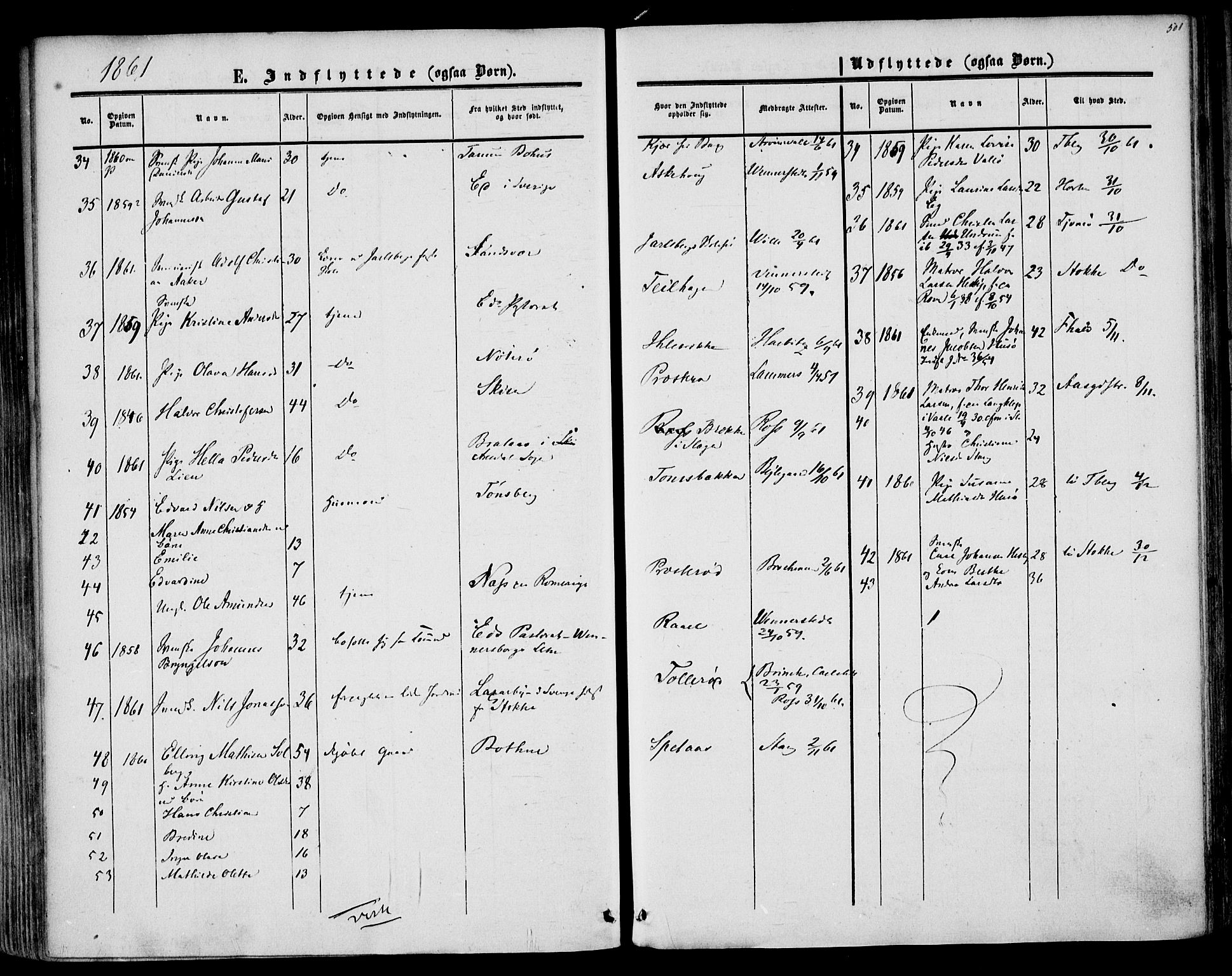 Sem kirkebøker, AV/SAKO-A-5/F/Fa/L0007: Parish register (official) no. I 7, 1856-1865, p. 501