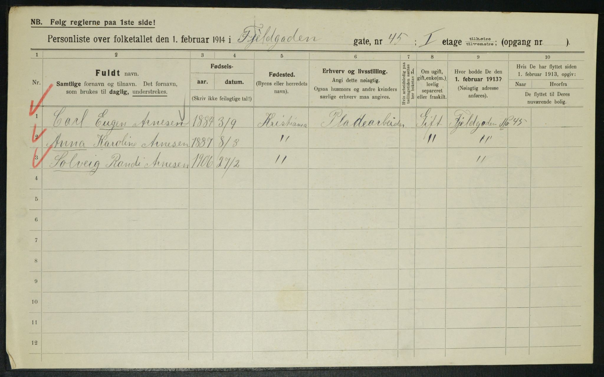 OBA, Municipal Census 1914 for Kristiania, 1914, p. 24750