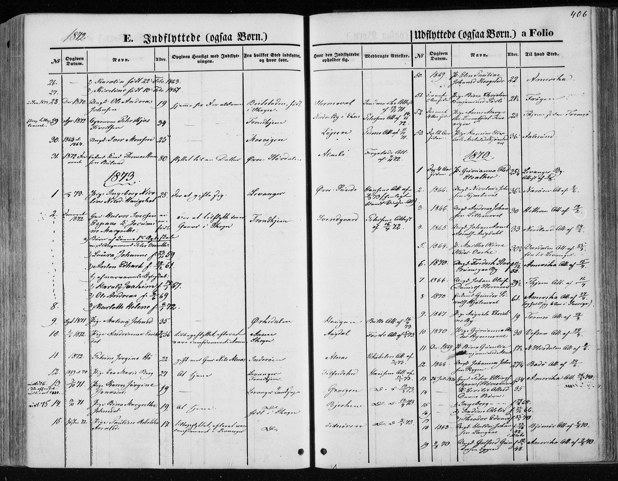 Ministerialprotokoller, klokkerbøker og fødselsregistre - Nord-Trøndelag, SAT/A-1458/717/L0157: Parish register (official) no. 717A08 /1, 1863-1877, p. 406
