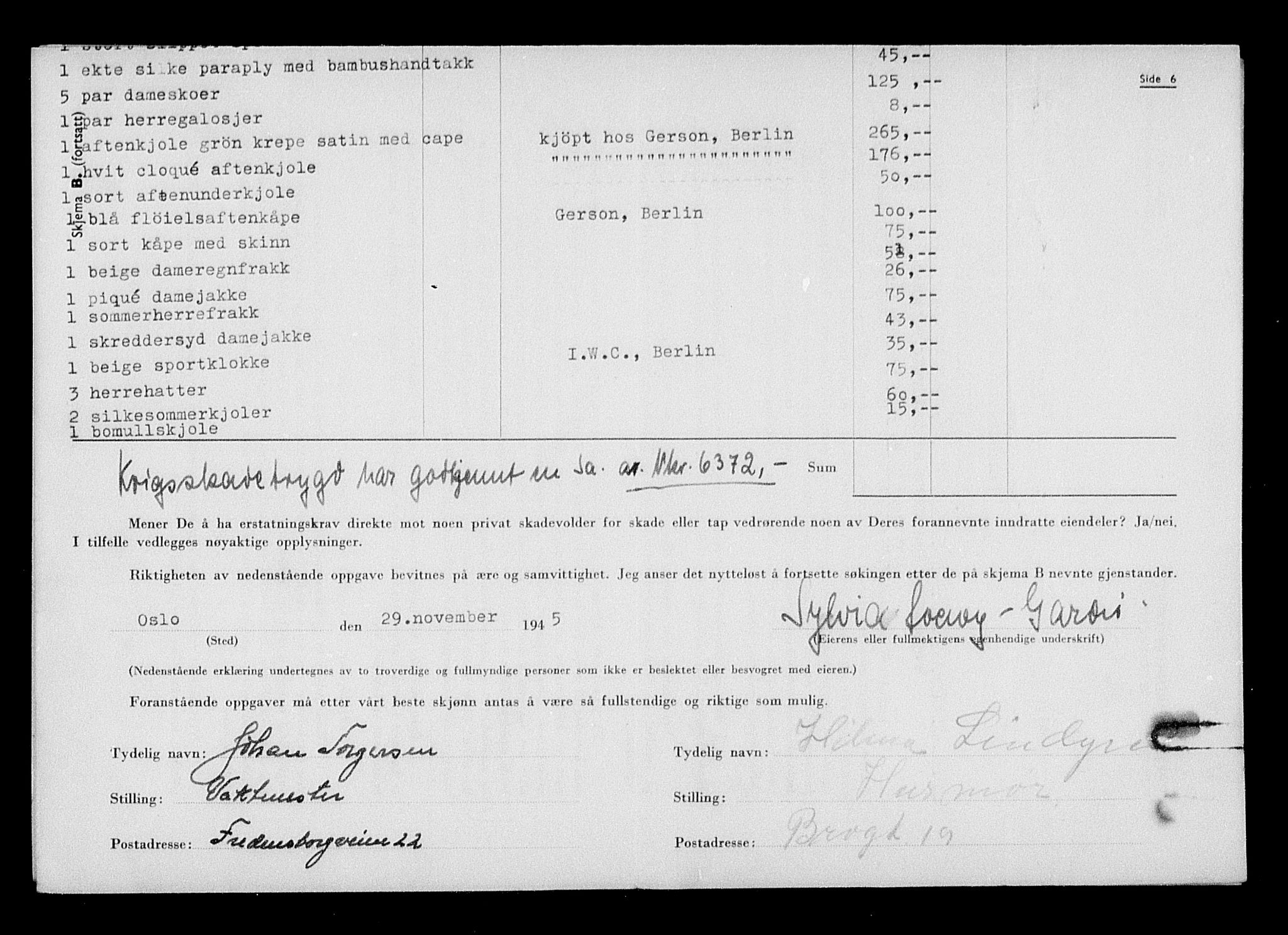 Justisdepartementet, Tilbakeføringskontoret for inndratte formuer, AV/RA-S-1564/H/Hc/Hcc/L0960: --, 1945-1947, p. 8