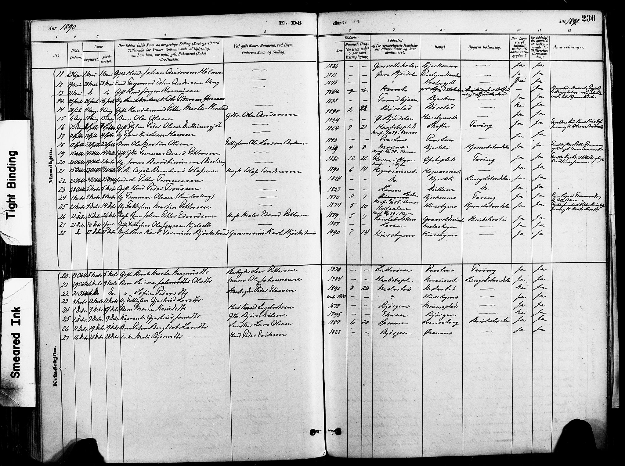 Ministerialprotokoller, klokkerbøker og fødselsregistre - Nord-Trøndelag, SAT/A-1458/709/L0077: Parish register (official) no. 709A17, 1880-1895, p. 236