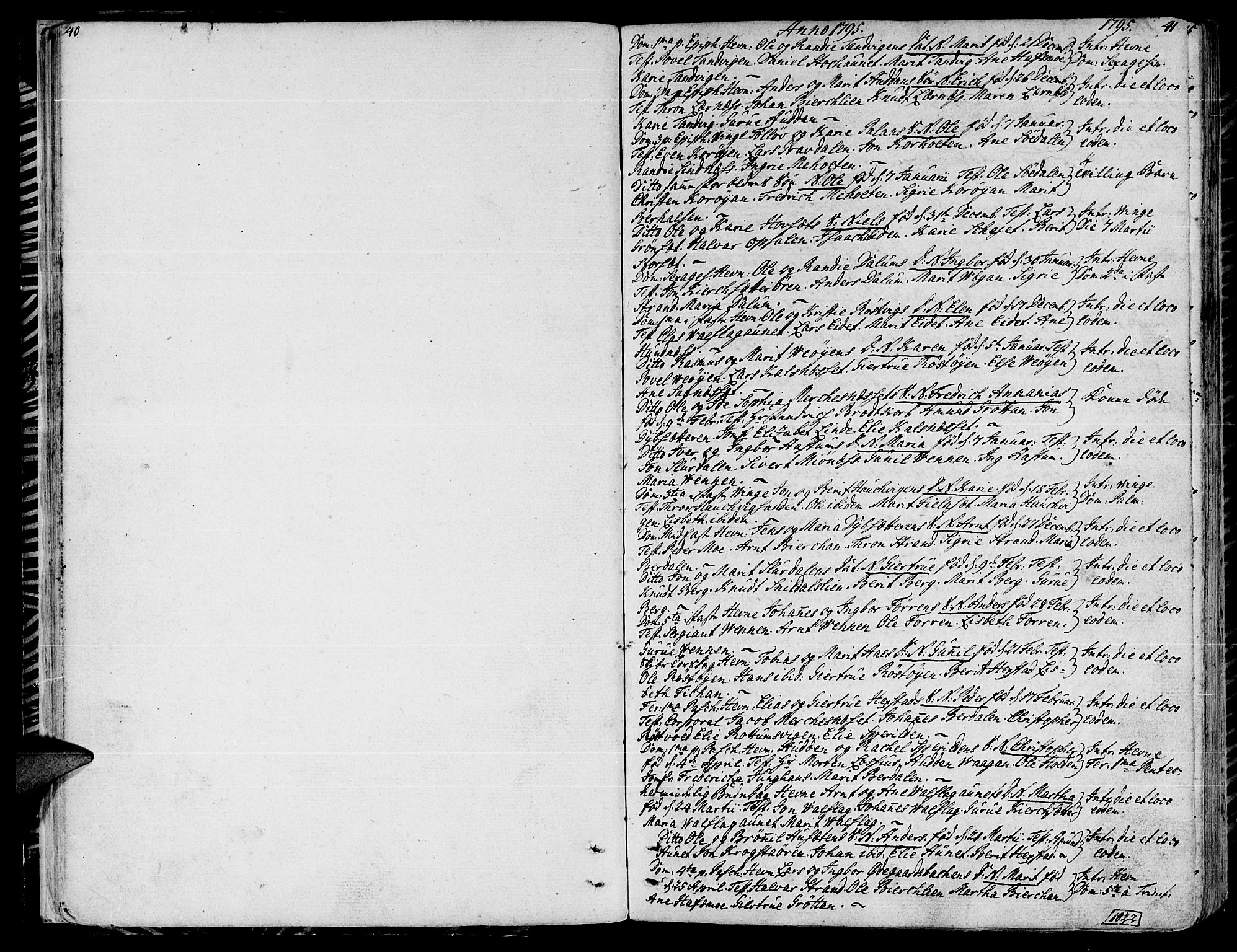 Ministerialprotokoller, klokkerbøker og fødselsregistre - Sør-Trøndelag, SAT/A-1456/630/L0490: Parish register (official) no. 630A03, 1795-1818, p. 40-41