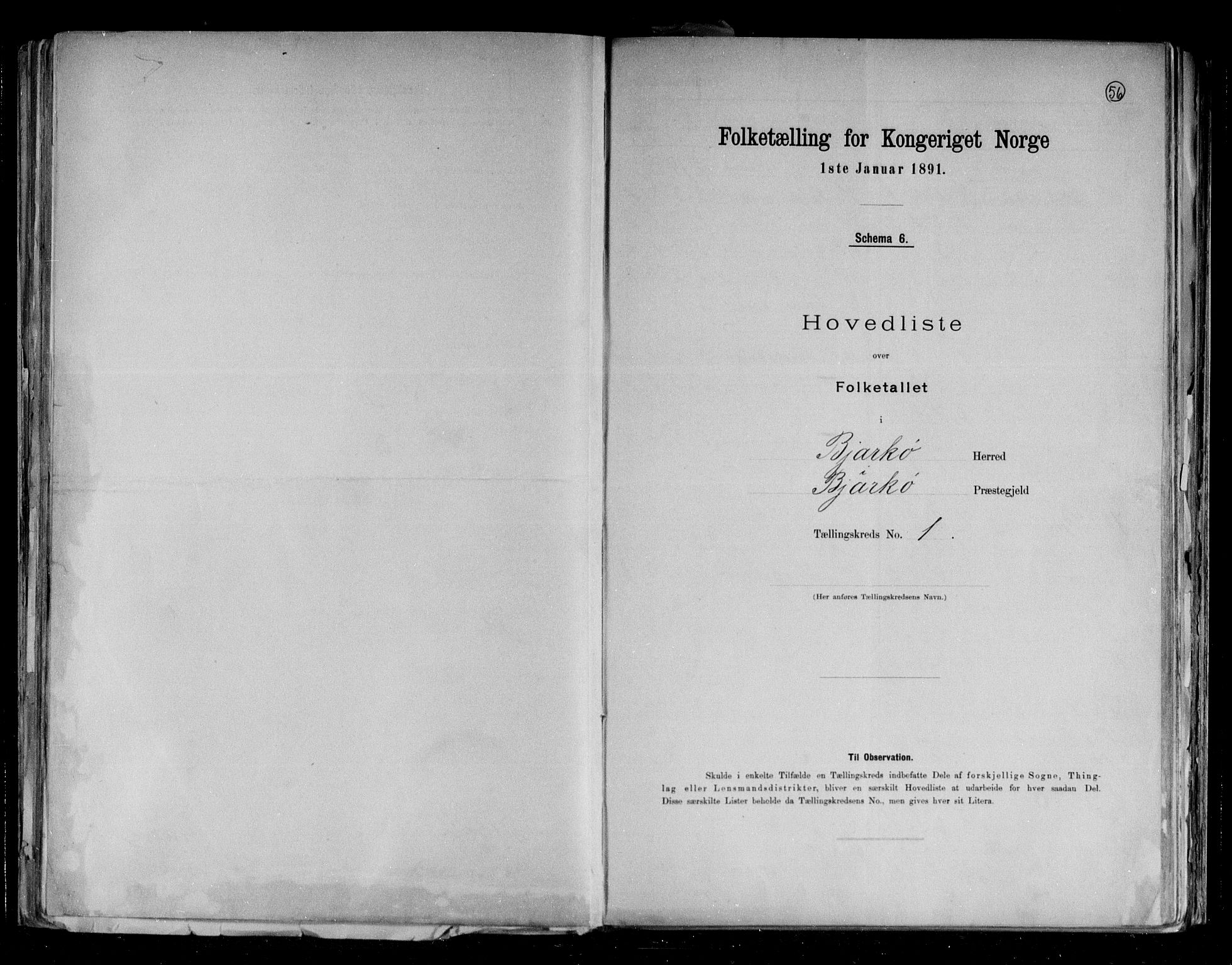 RA, 1891 census for 1915 Bjarkøy, 1891, p. 4