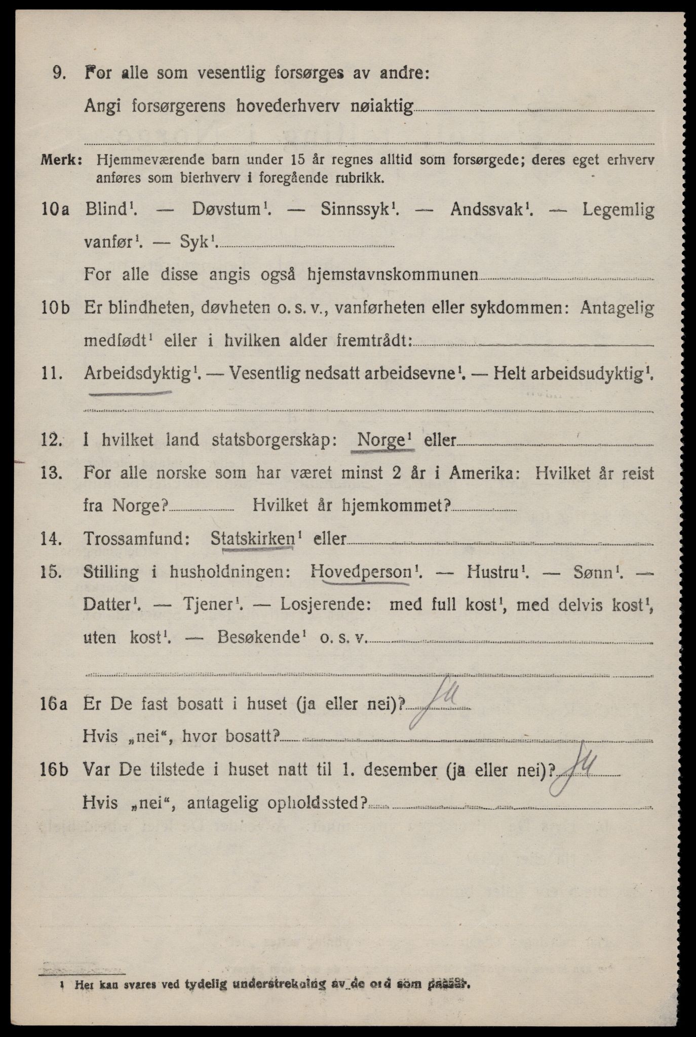 SAST, 1920 census for Strand, 1920, p. 6230