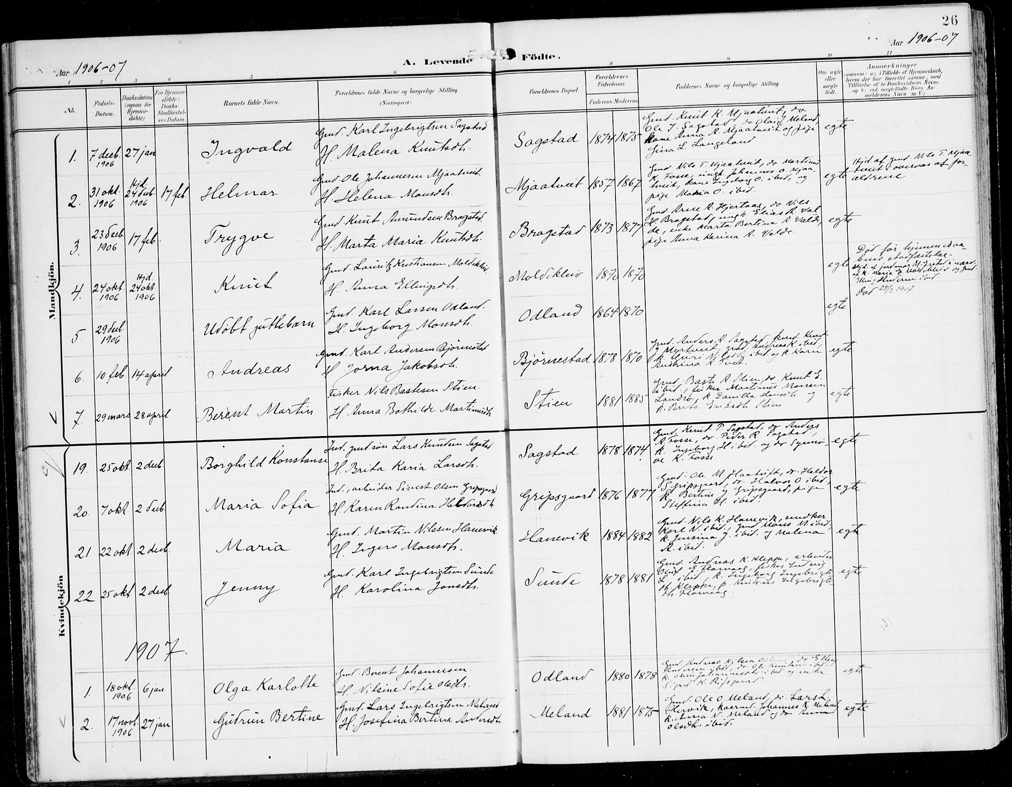 Alversund Sokneprestembete, SAB/A-73901/H/Ha/Haa/Haac/L0002: Parish register (official) no. C 2, 1901-1921, p. 26