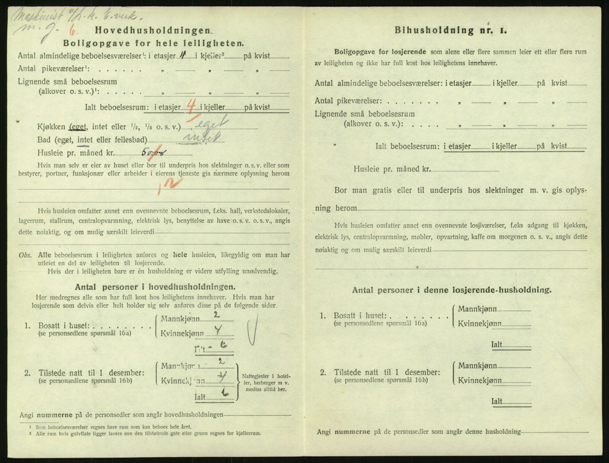 SAH, 1920 census for Lillehammer, 1920, p. 1861