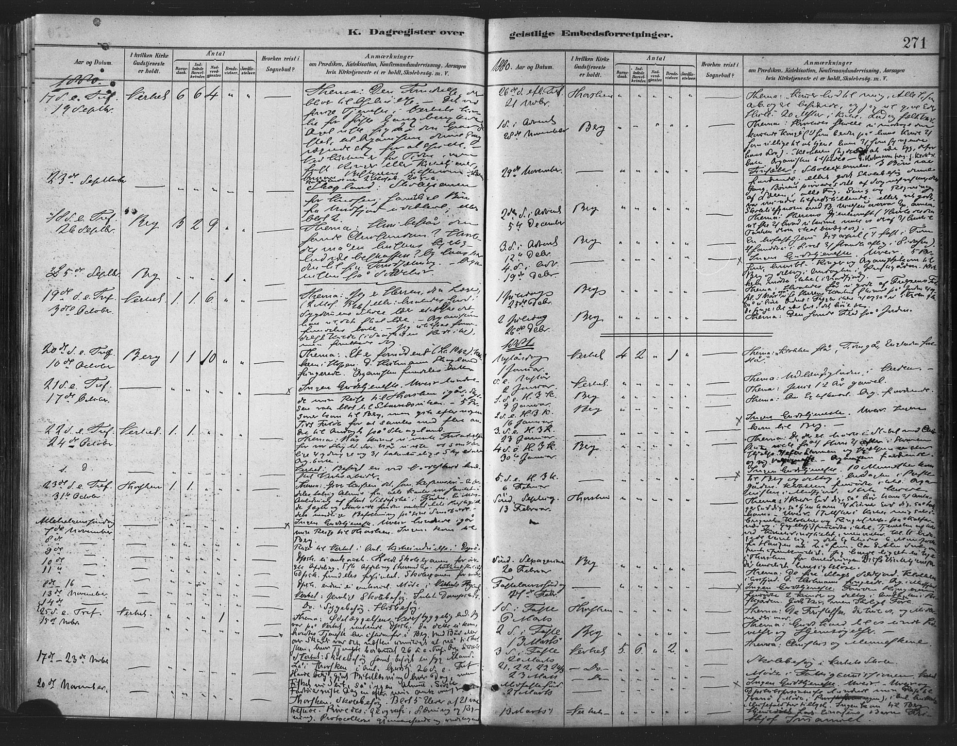 Berg sokneprestkontor, SATØ/S-1318/G/Ga/Gaa/L0004kirke: Parish register (official) no. 4, 1880-1894, p. 271