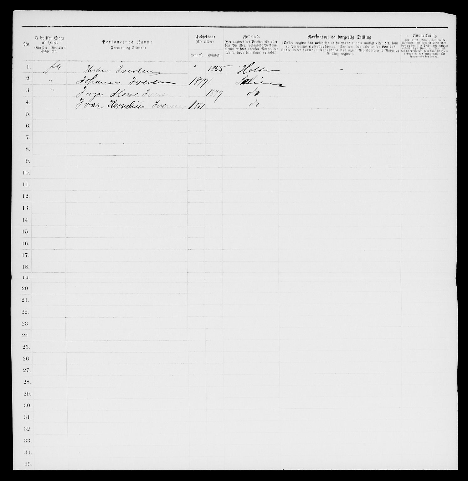 SAKO, 1885 census for 0806 Skien, 1885, p. 1386