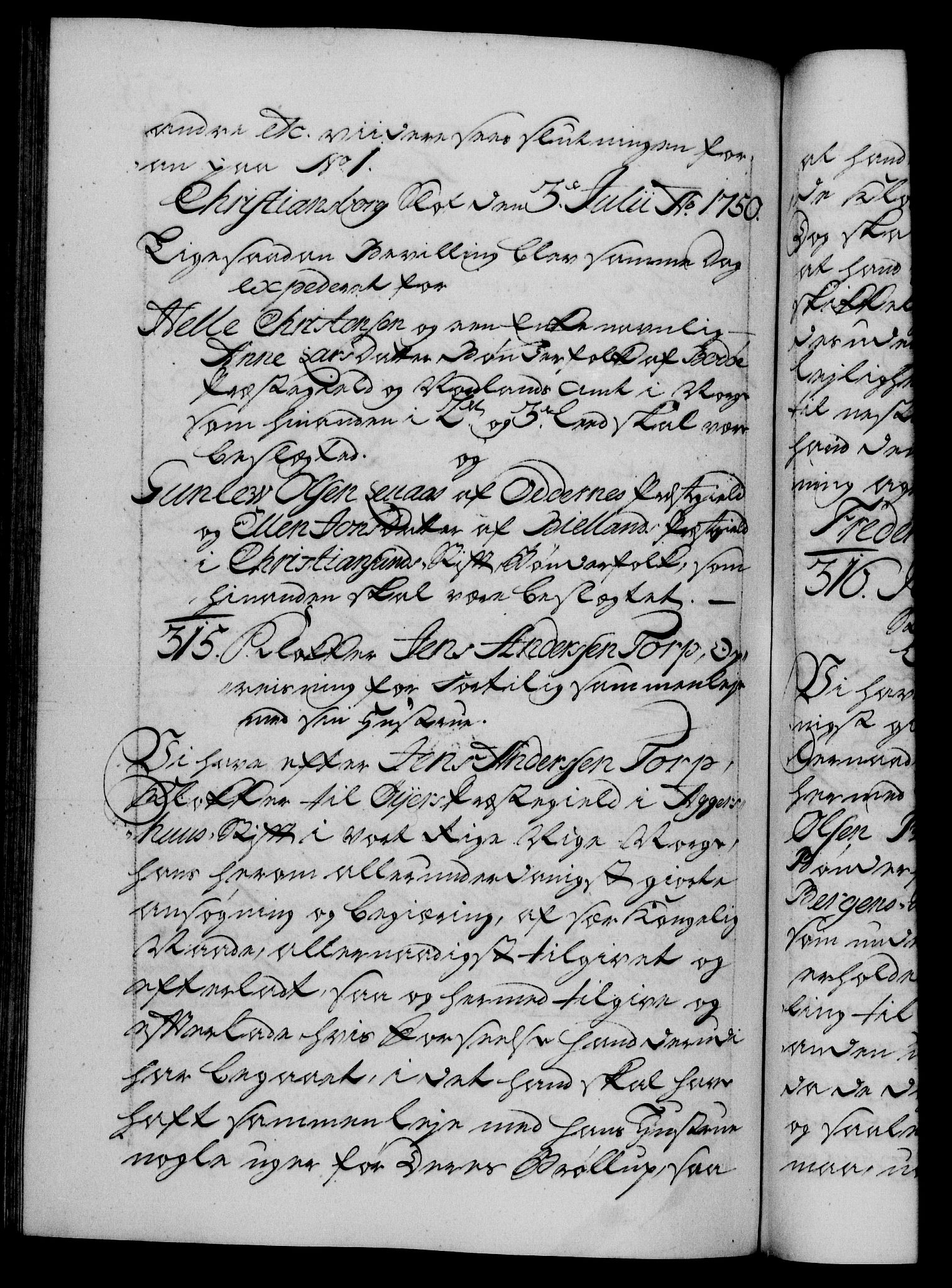 Danske Kanselli 1572-1799, AV/RA-EA-3023/F/Fc/Fca/Fcaa/L0036: Norske registre, 1749-1750, p. 558b