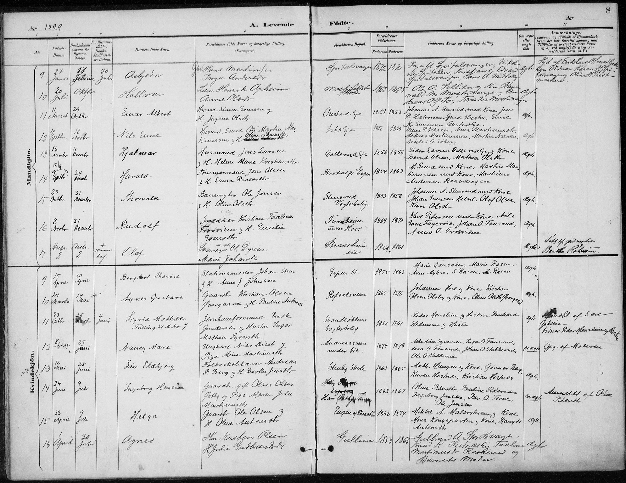 Stange prestekontor, SAH/PREST-002/K/L0023: Parish register (official) no. 23, 1897-1920, p. 8