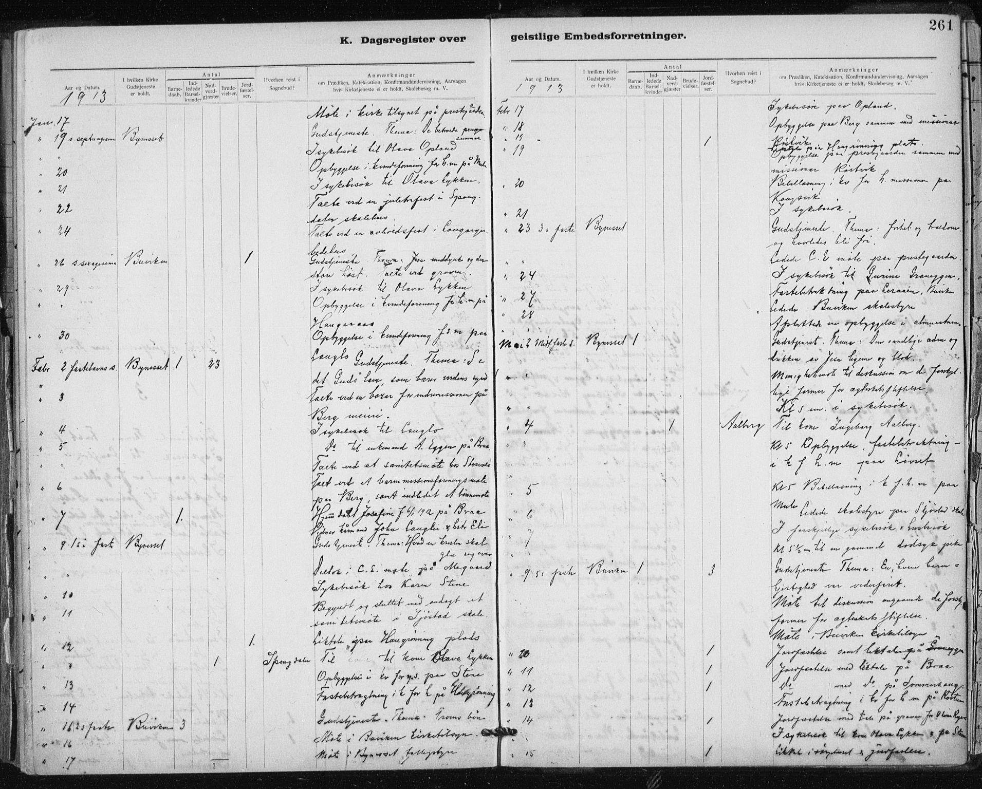Ministerialprotokoller, klokkerbøker og fødselsregistre - Sør-Trøndelag, SAT/A-1456/612/L0381: Parish register (official) no. 612A13, 1907-1923, p. 261
