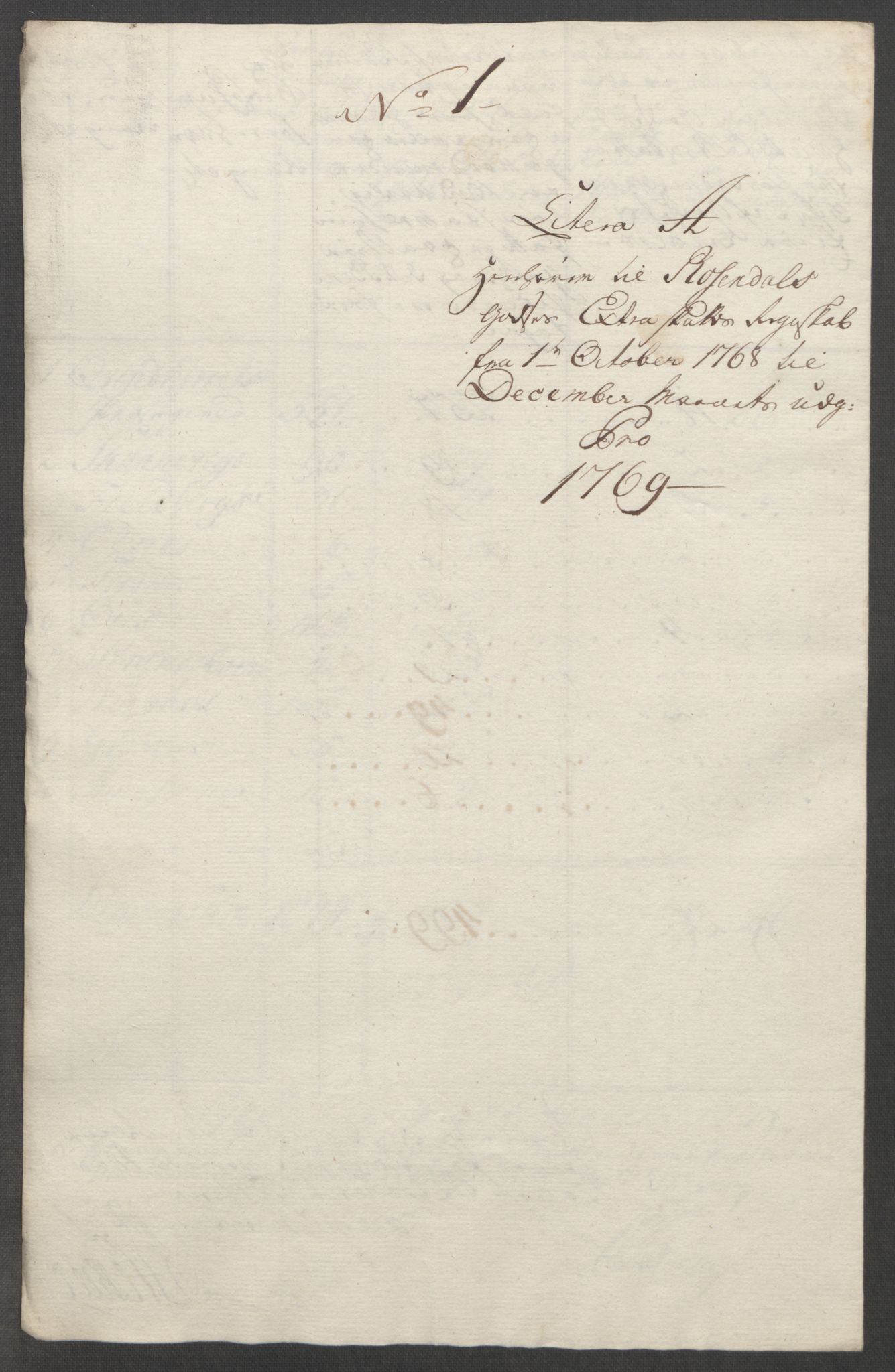 Rentekammeret inntil 1814, Reviderte regnskaper, Fogderegnskap, AV/RA-EA-4092/R49/L3157: Ekstraskatten Rosendal Baroni, 1762-1772, p. 256