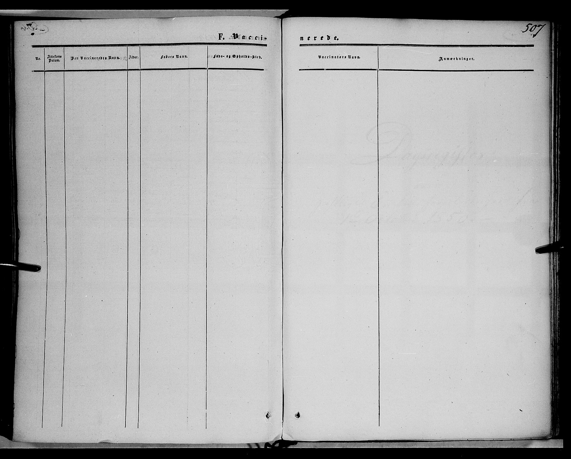 Gausdal prestekontor, SAH/PREST-090/H/Ha/Haa/L0008: Parish register (official) no. 8, 1850-1861, p. 507