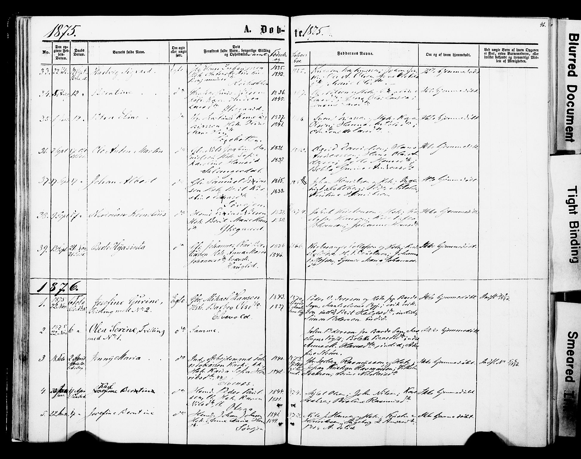Ibestad sokneprestembete, SATØ/S-0077/H/Ha/Haa/L0013kirke: Parish register (official) no. 13, 1865-1879, p. 46