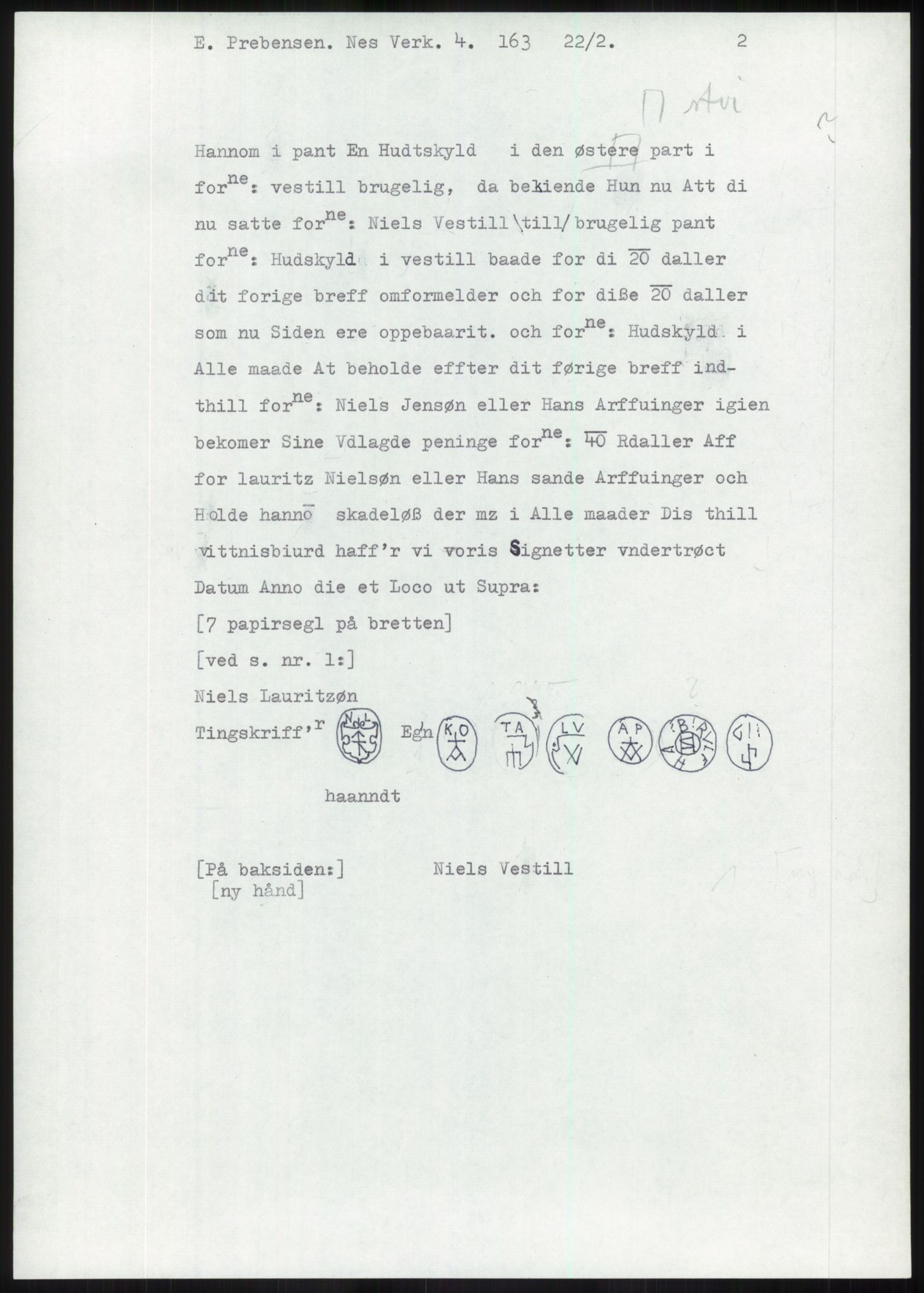 Samlinger til kildeutgivelse, Diplomavskriftsamlingen, AV/RA-EA-4053/H/Ha, p. 75