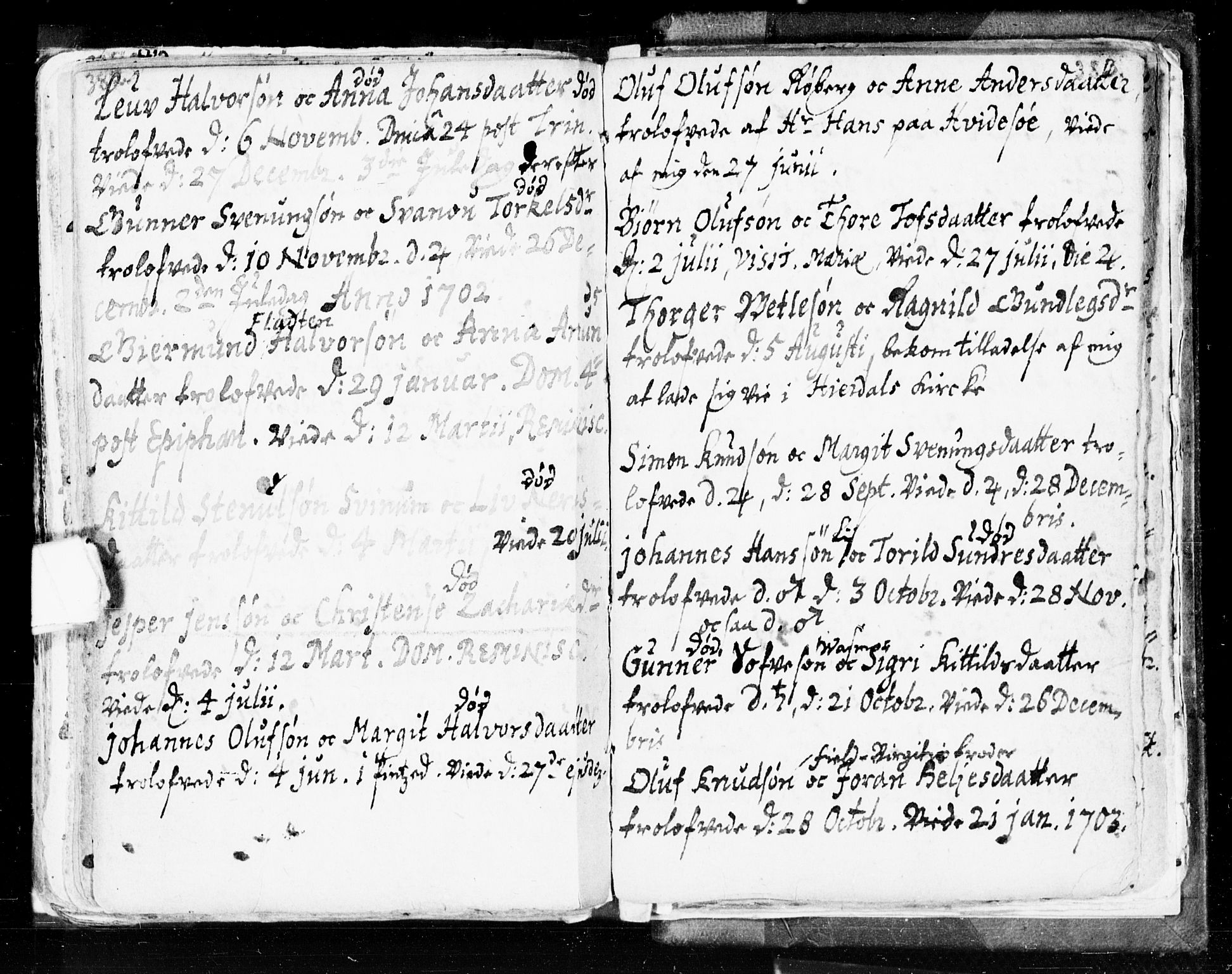 Seljord kirkebøker, SAKO/A-20/F/Fa/L0002: Parish register (official) no. I 2, 1689-1713, p. 382-383