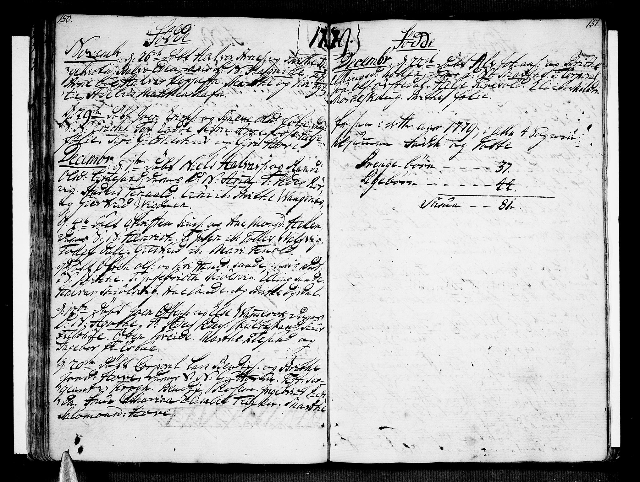 Vik sokneprestembete, AV/SAB-A-81501/H/Haa/Haaa/L0004: Parish register (official) no. A 4, 1772-1783, p. 150-151