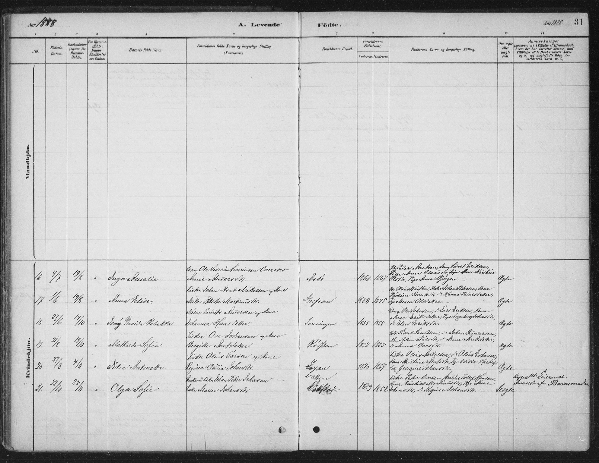 Ministerialprotokoller, klokkerbøker og fødselsregistre - Sør-Trøndelag, AV/SAT-A-1456/662/L0755: Parish register (official) no. 662A01, 1879-1905, p. 31