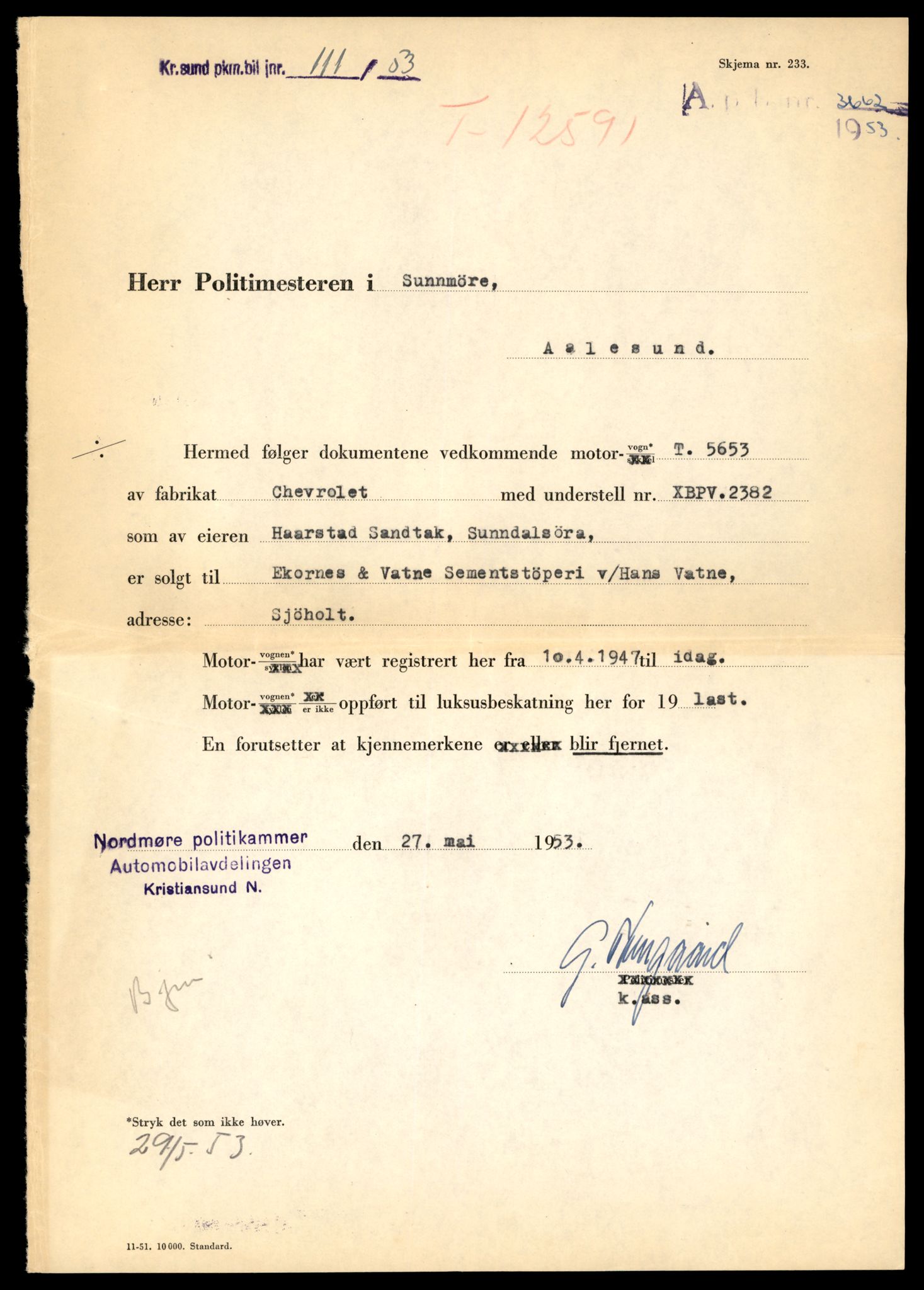 Møre og Romsdal vegkontor - Ålesund trafikkstasjon, AV/SAT-A-4099/F/Fe/L0032: Registreringskort for kjøretøy T 11997 - T 12149, 1927-1998, p. 687
