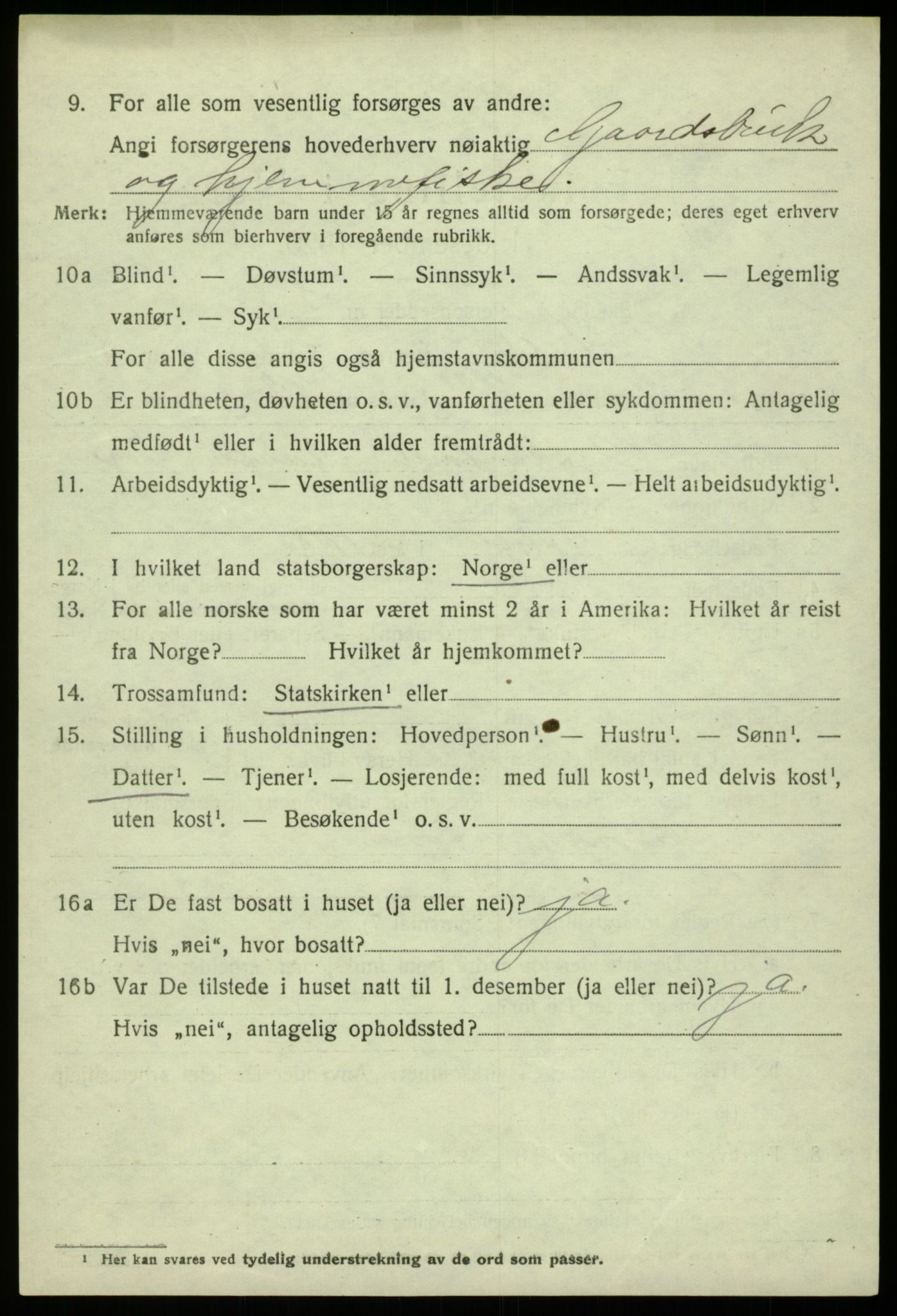 SAB, 1920 census for Fjell, 1920, p. 7413