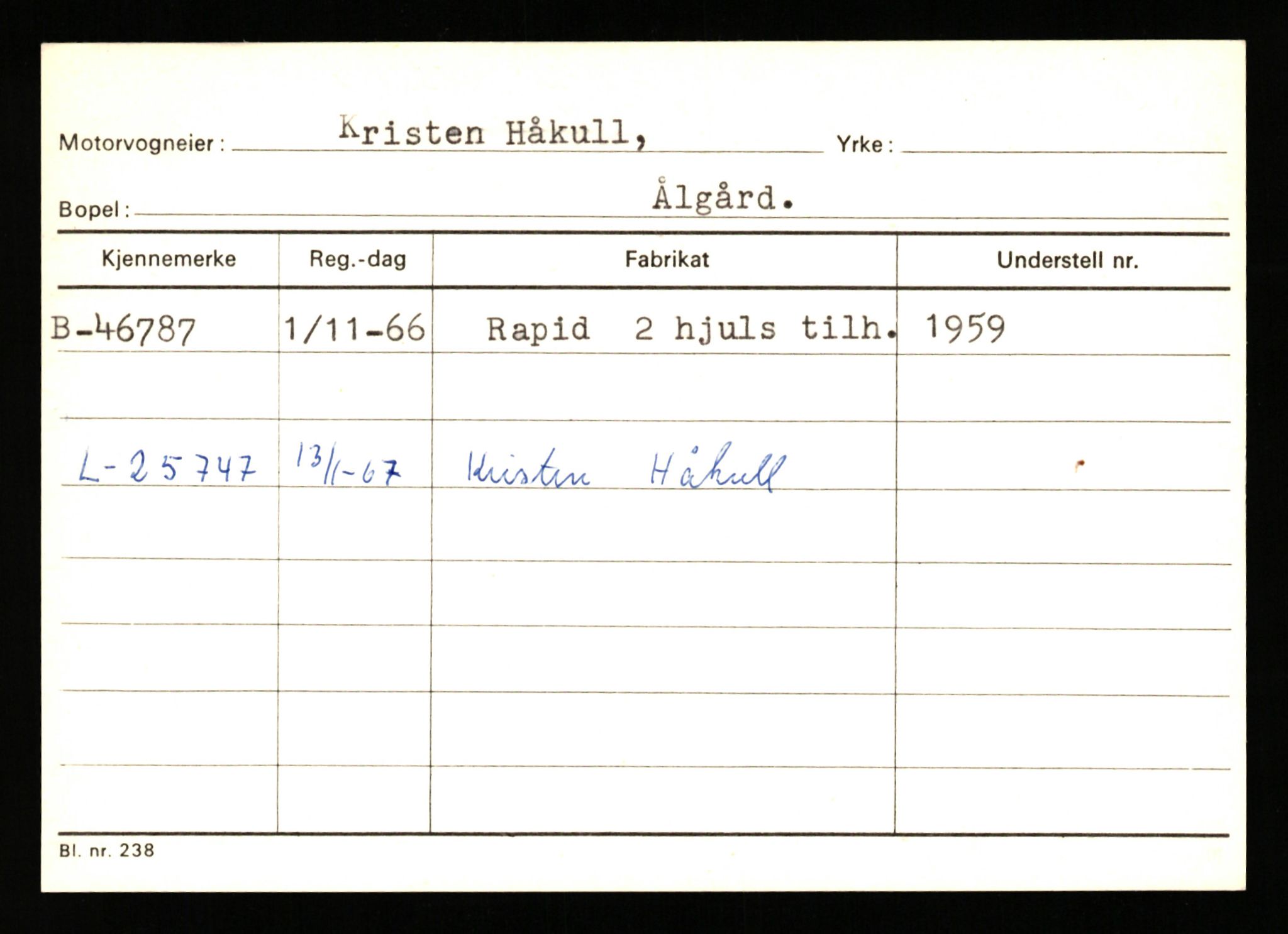 Stavanger trafikkstasjon, SAST/A-101942/0/G/L0006: Registreringsnummer: 34250 - 49007, 1930-1971, p. 3084