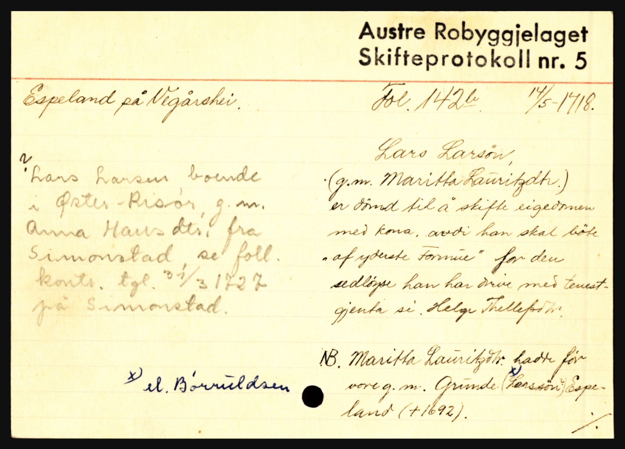 Østre Råbyggelag sorenskriveri, AV/SAK-1221-0016/H, p. 2449