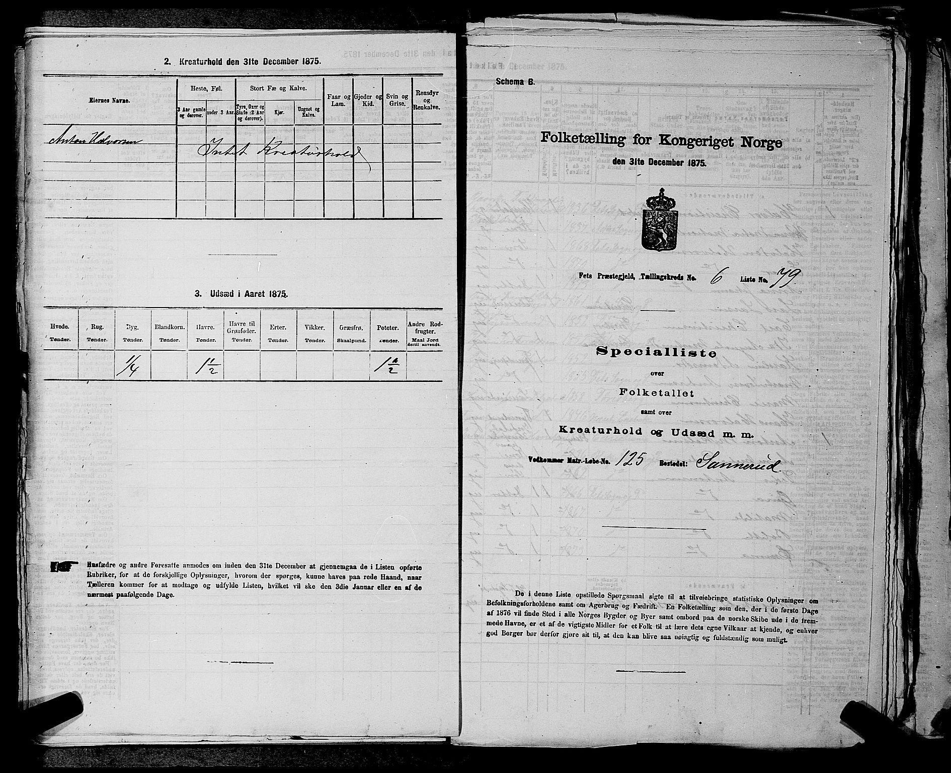 RA, 1875 census for 0227P Fet, 1875, p. 964