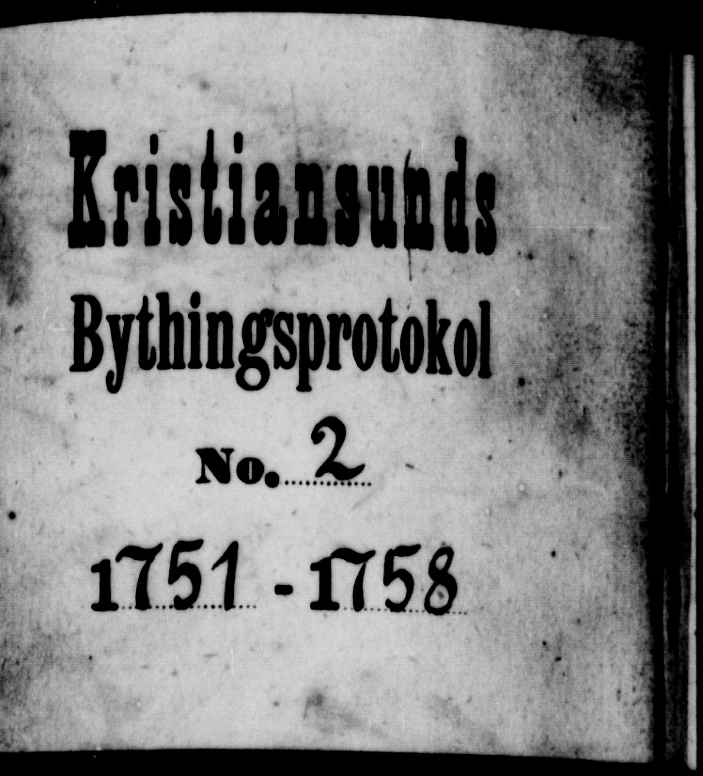 Kristiansund byfogd, AV/SAT-A-4587/A/01/L0002: Justisprotokoll. Aut. 13.11.1750, 1751-1758