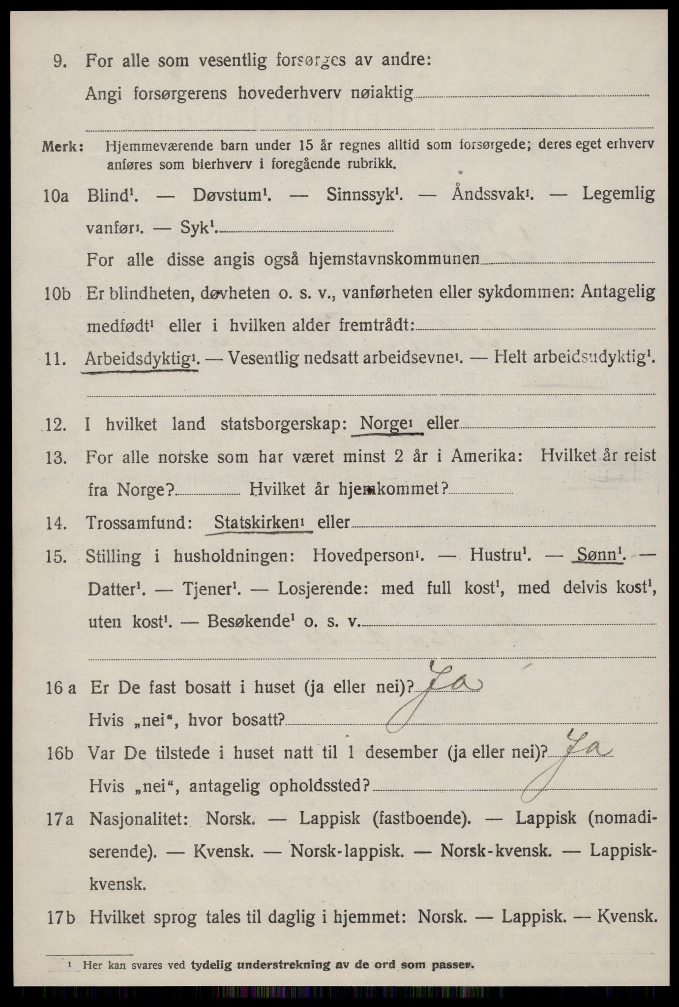 SAT, 1920 census for Jøssund, 1920, p. 3755