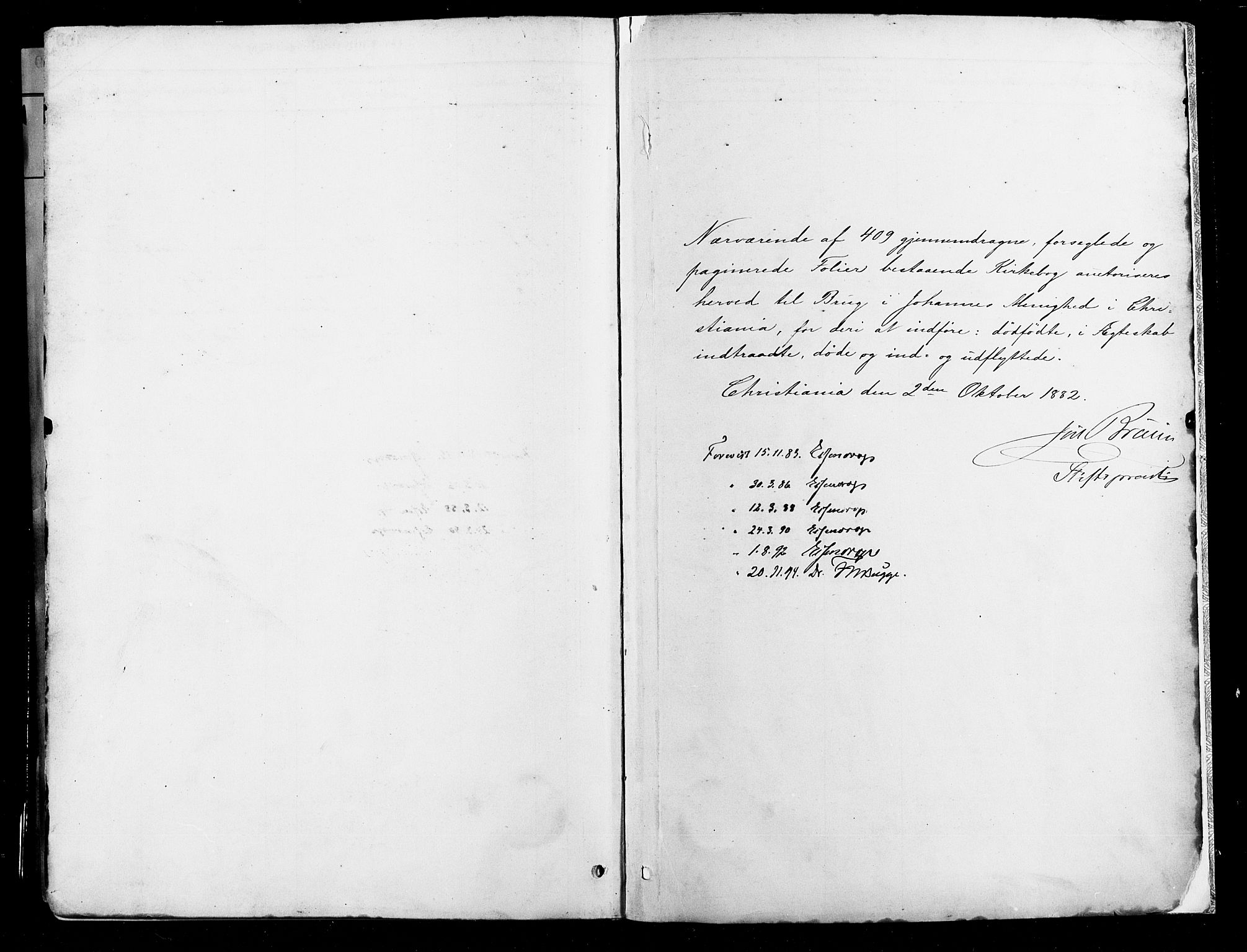 Johannes prestekontor Kirkebøker, SAO/A-10852/F/Fa/L0004: Parish register (official) no. 4, 1883-1907