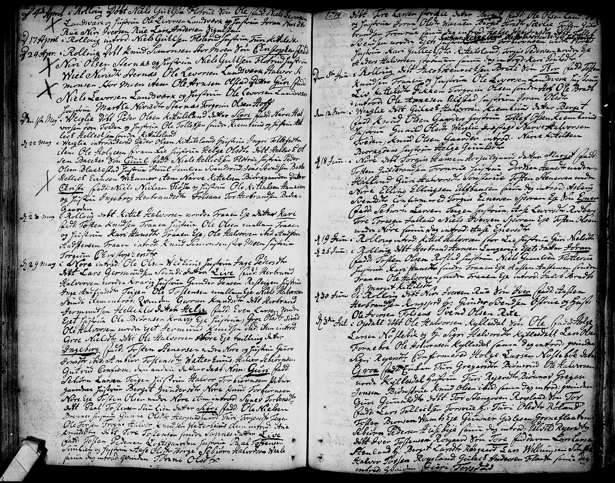 Rollag kirkebøker, SAKO/A-240/F/Fa/L0003: Parish register (official) no. I 3, 1743-1778, p. 144