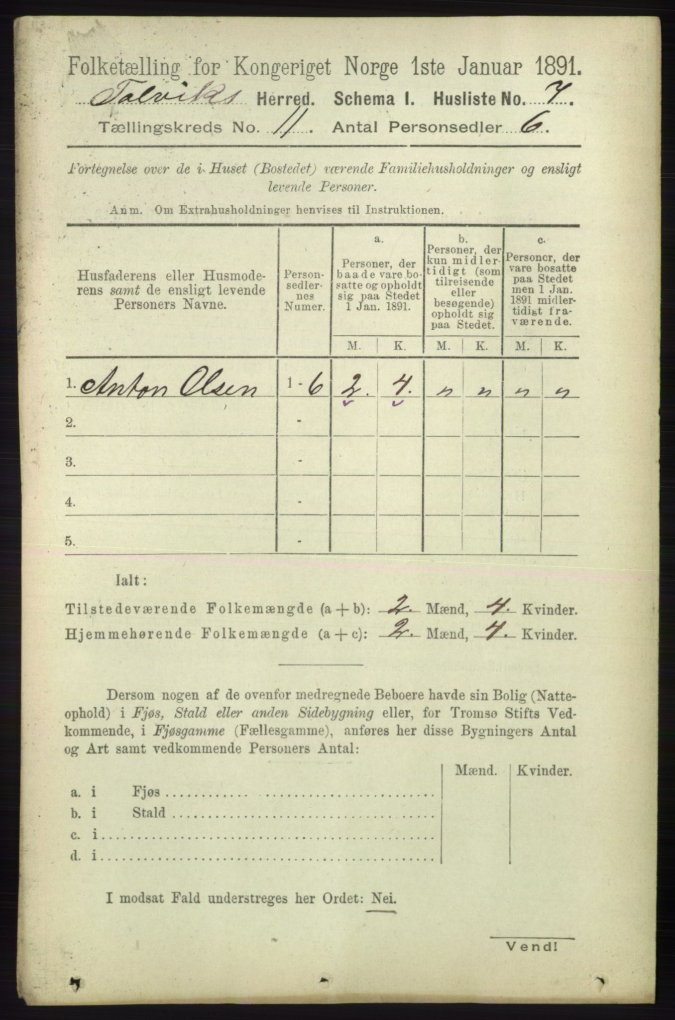 RA, 1891 census for 2013 Talvik, 1891, p. 2651