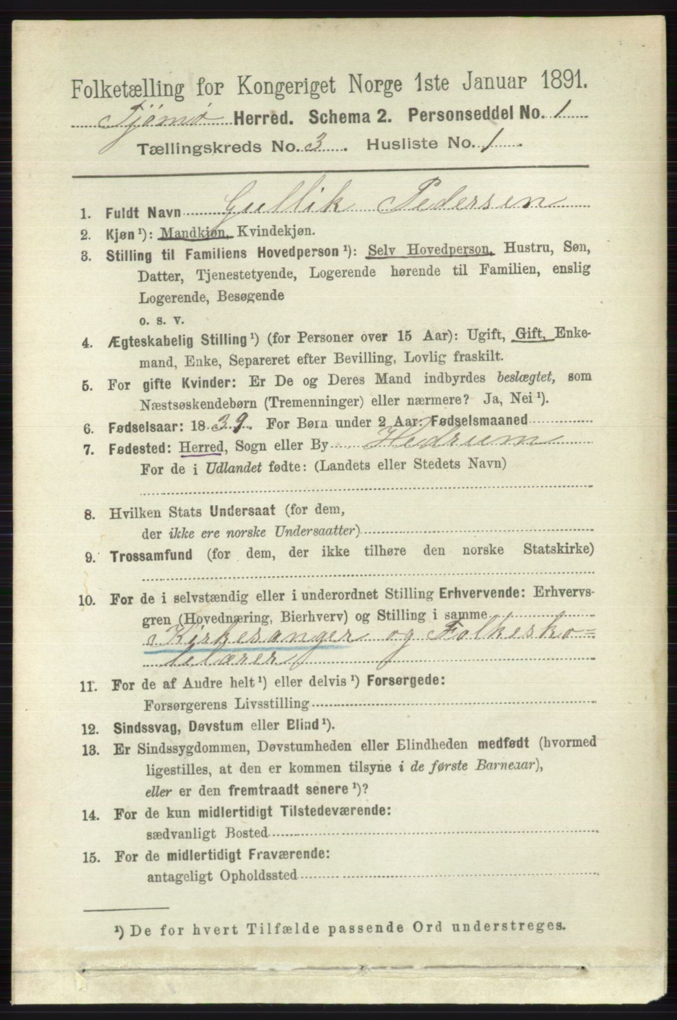 RA, 1891 census for 0723 Tjøme, 1891, p. 866