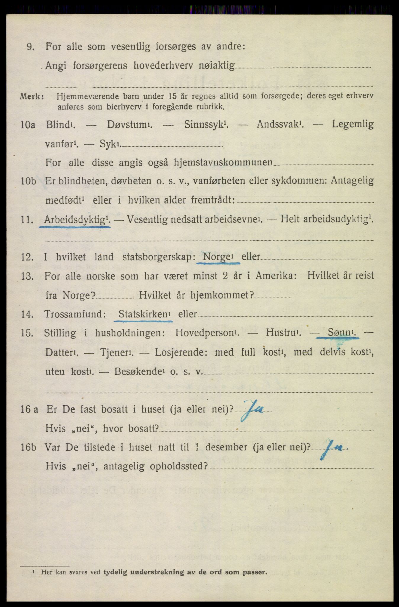 SAK, 1920 census for Fjære, 1920, p. 11432