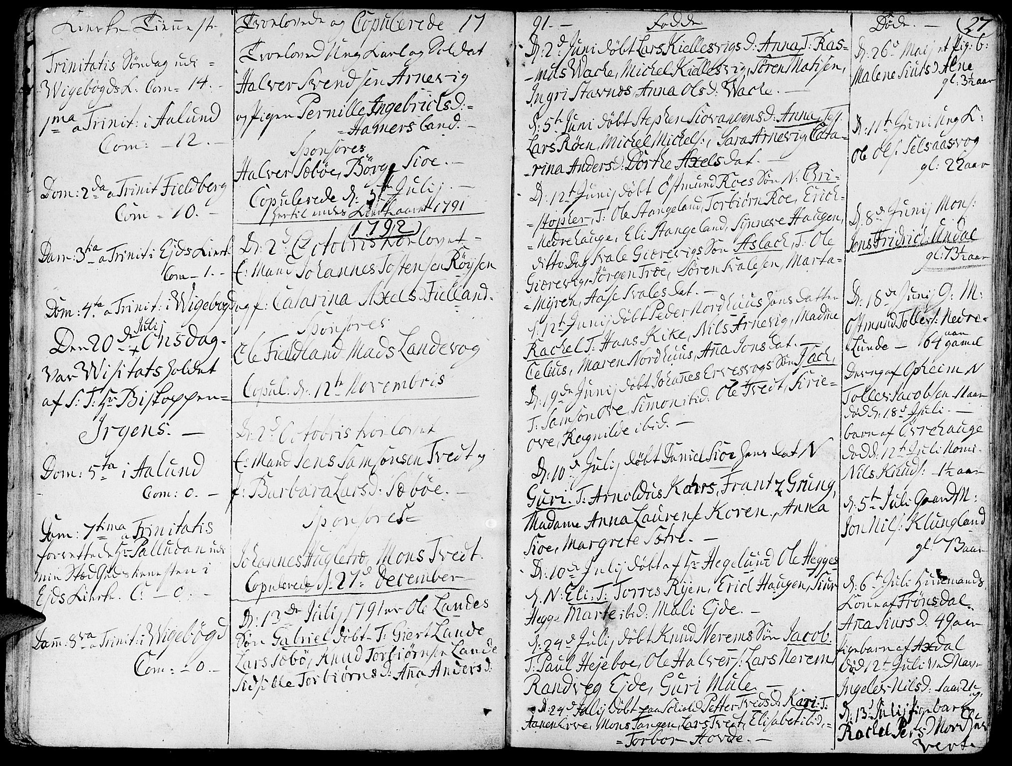 Fjelberg sokneprestembete, AV/SAB-A-75201/H/Haa: Parish register (official) no. A 3, 1788-1815, p. 27