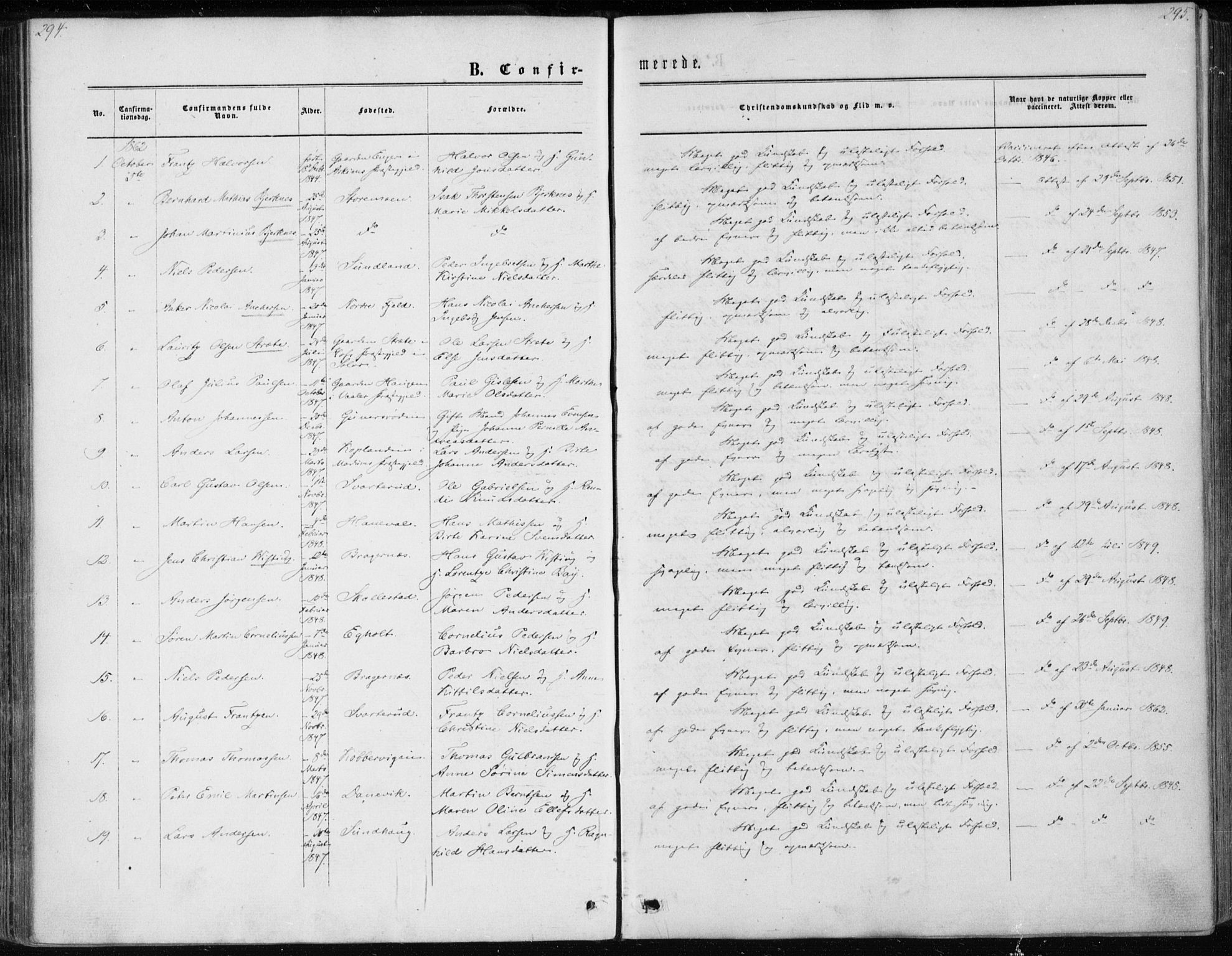 Skoger kirkebøker, AV/SAKO-A-59/F/Fa/L0004: Parish register (official) no. I 4, 1862-1872, p. 294-295