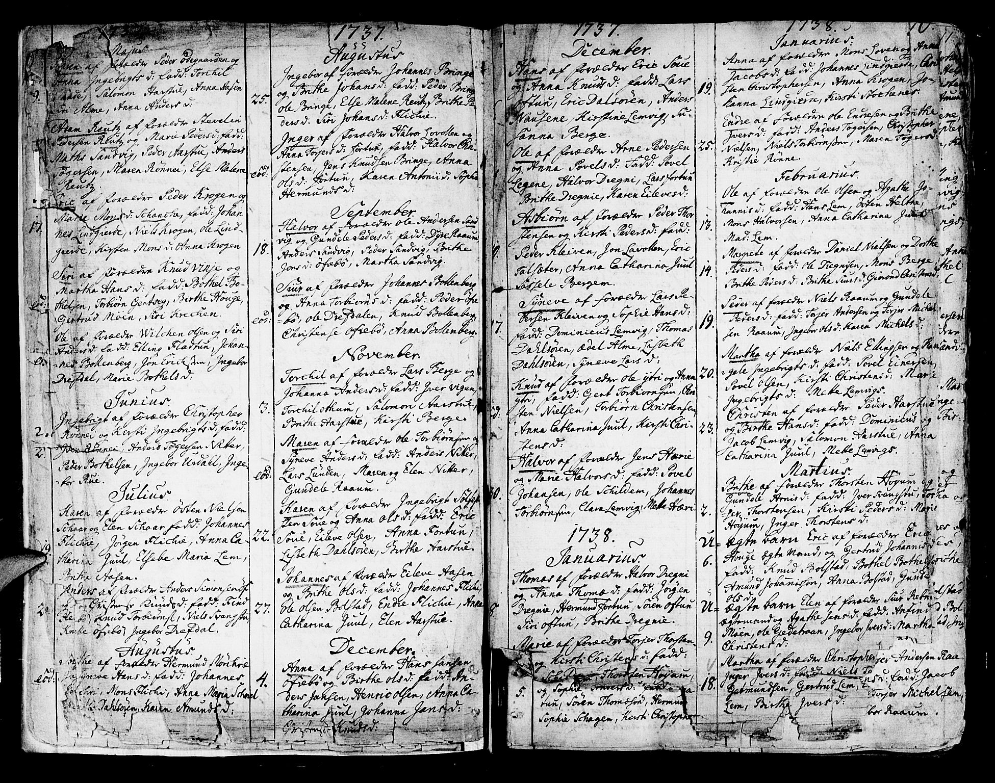 Luster sokneprestembete, SAB/A-81101/H/Haa/Haaa/L0001: Parish register (official) no. A 1, 1731-1803, p. 10