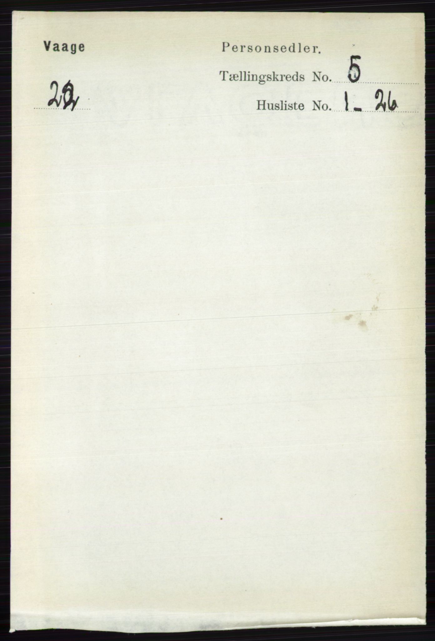 RA, 1891 census for 0515 Vågå, 1891, p. 3346