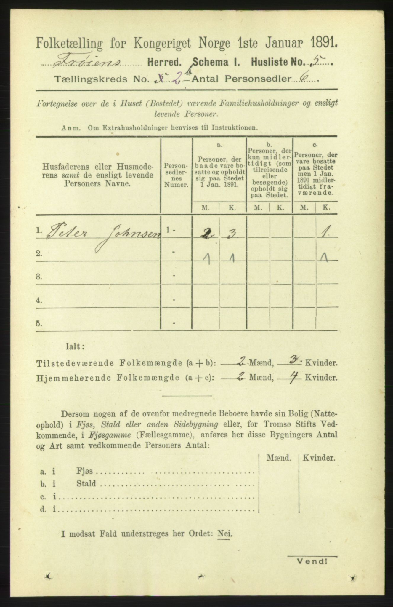 RA, 1891 census for 1619 Frøya, 1891, p. 1336