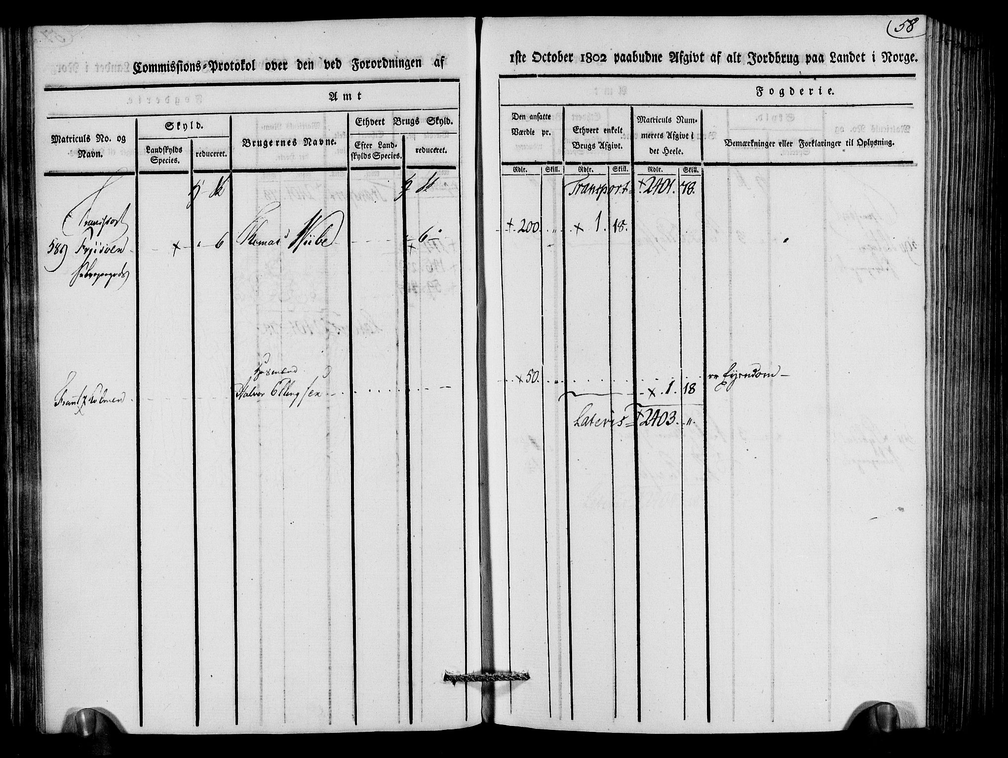 Rentekammeret inntil 1814, Realistisk ordnet avdeling, AV/RA-EA-4070/N/Ne/Nea/L0079: Nedenes fogderi. Kommisjonsprotokoll "Nr. 2", for Strengereid skipreide, 1803, p. 59