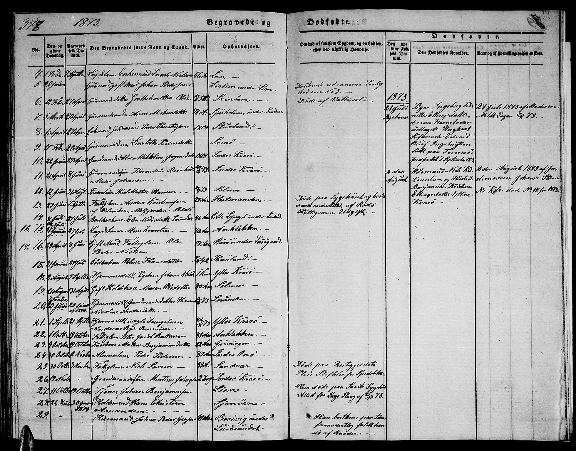 Ministerialprotokoller, klokkerbøker og fødselsregistre - Nordland, AV/SAT-A-1459/839/L0572: Parish register (copy) no. 839C02, 1841-1873, p. 378