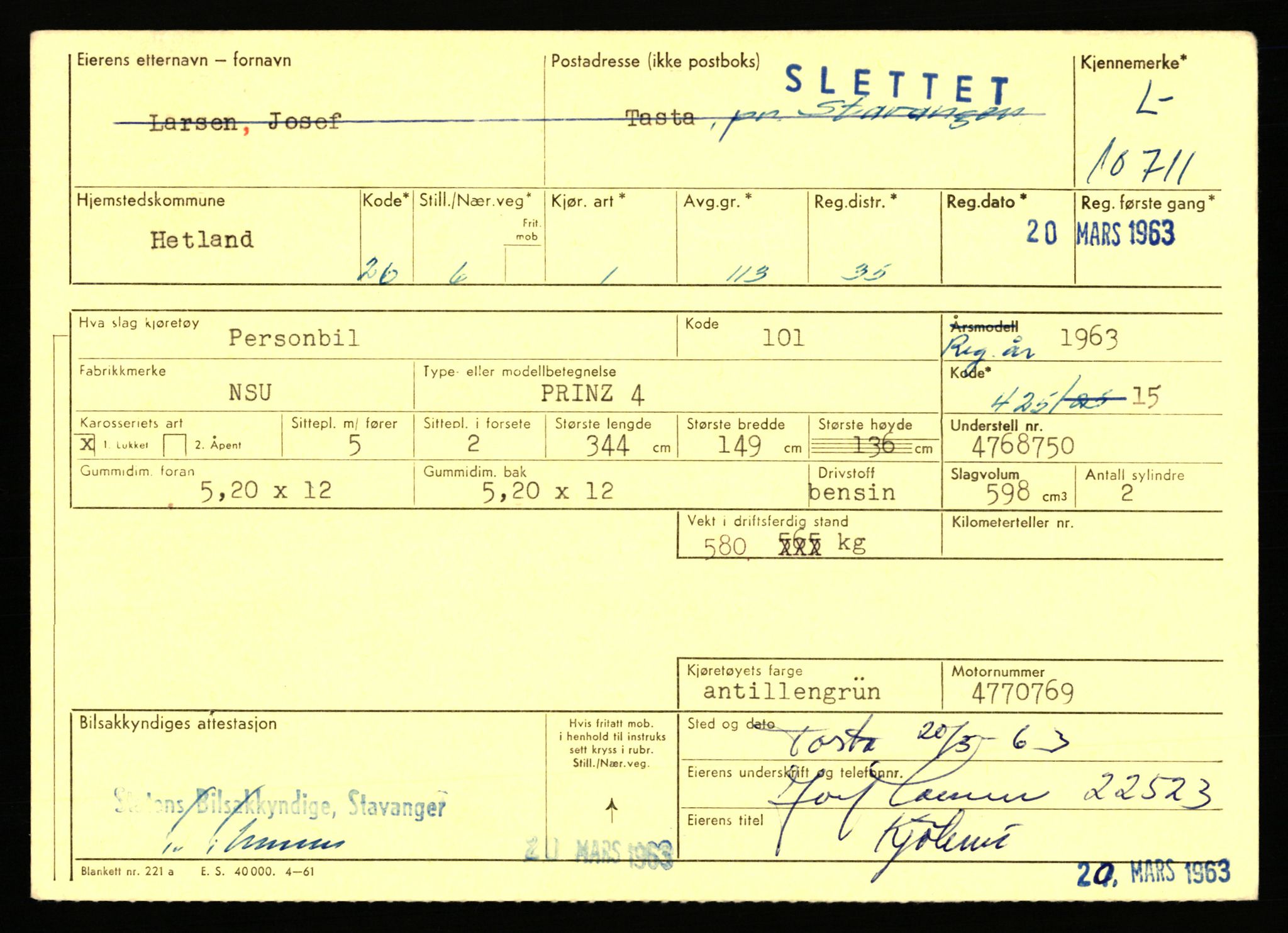 Stavanger trafikkstasjon, AV/SAST-A-101942/0/F/L0019: L-10500 - L-10999, 1930-1971, p. 855